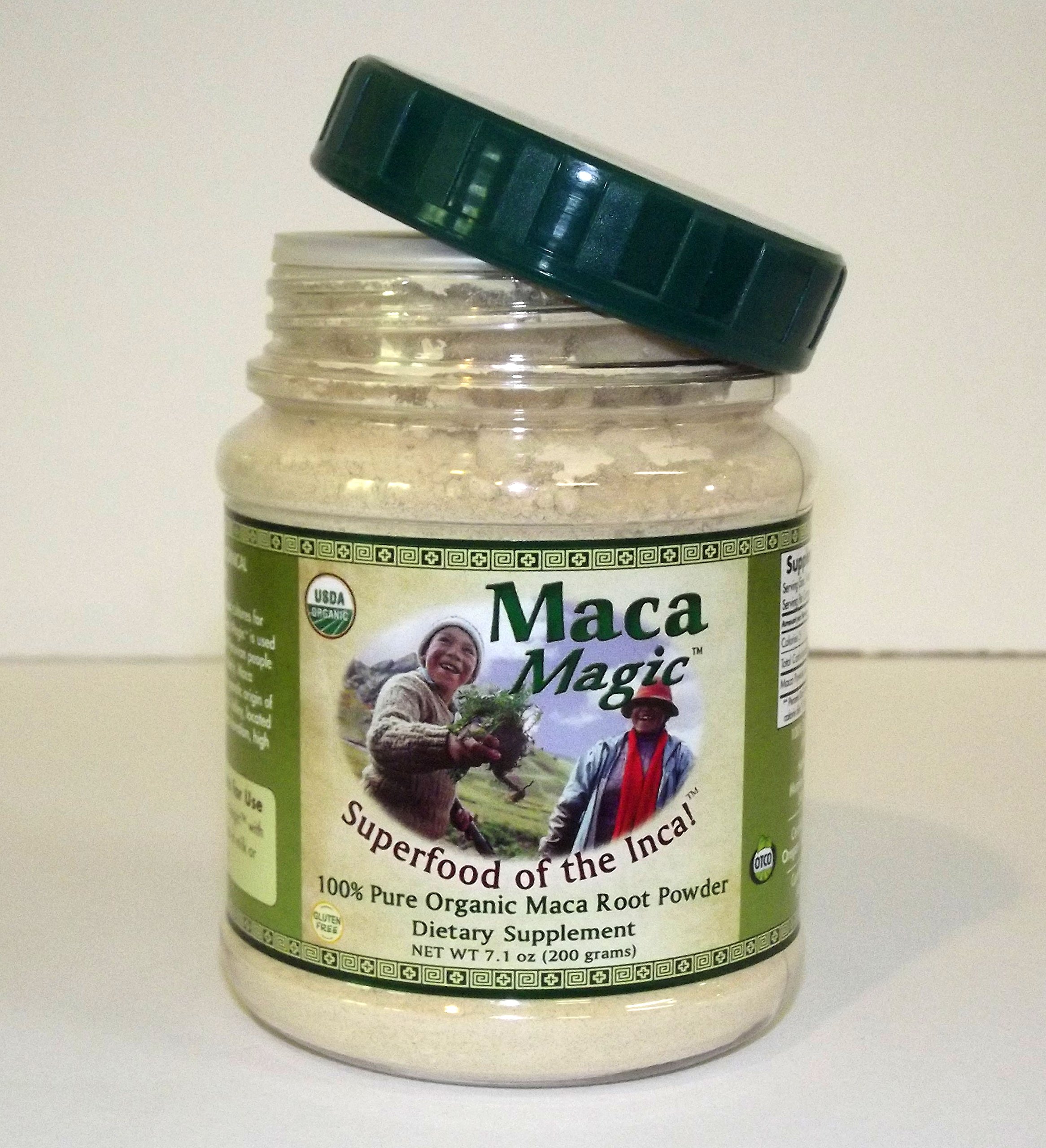 USDA Organic Maca Root Powder 100% Pure - 7.1 oz Wide Mouth Jar for Energy & Vitality | Natural Superfood for Smoothies, Baking & Wellness Drinks