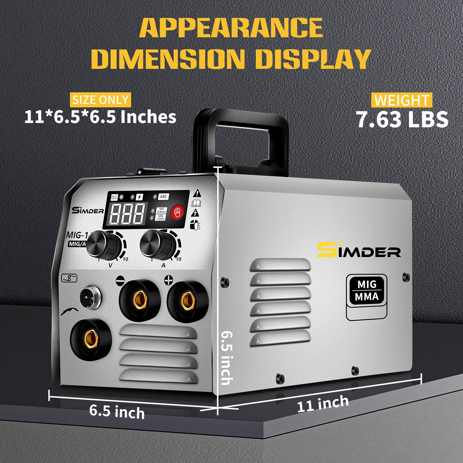 SSimder MIG 140S Gasless 2-in-1 MIG Welder Machine - 140 Amp Flux Core Wire Welder for Home DIY, Auto Repair & Metal Fabrication | Perfect for Beginners & Professionals