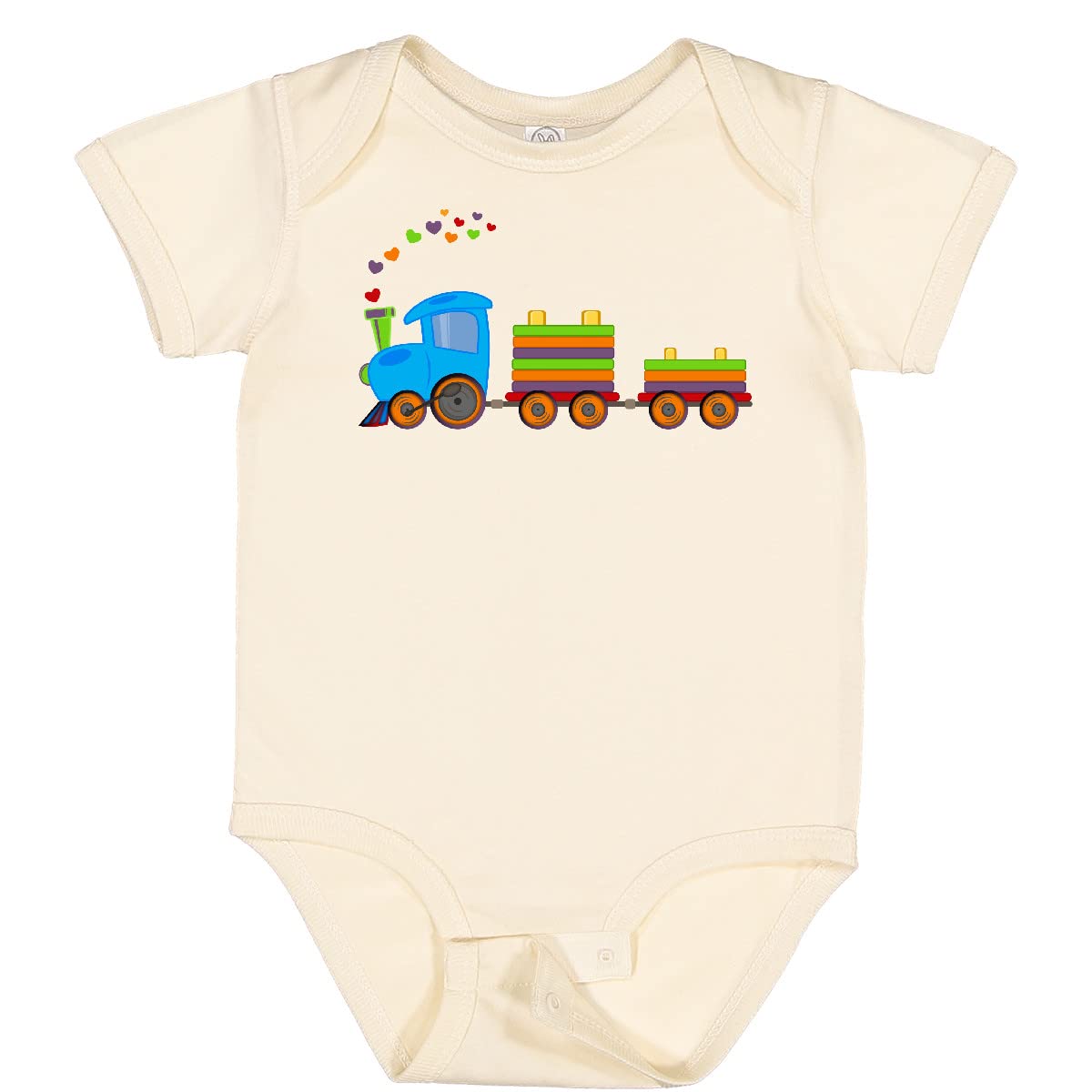 Inktastic Colorful Toy Train Baby Bodysuit - Soft Cotton Onesie for Infants & Toddlers - Perfect for Playtime, Photo Shoots & Everyday Wear