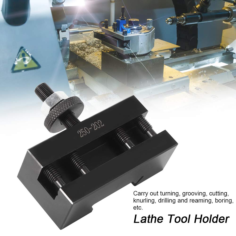 High Carbon Steel Lathe Tool Holder - Fast Change Turning Tool Post for 250-202 Column | Precision Machining for Metalworking & DIY Projects