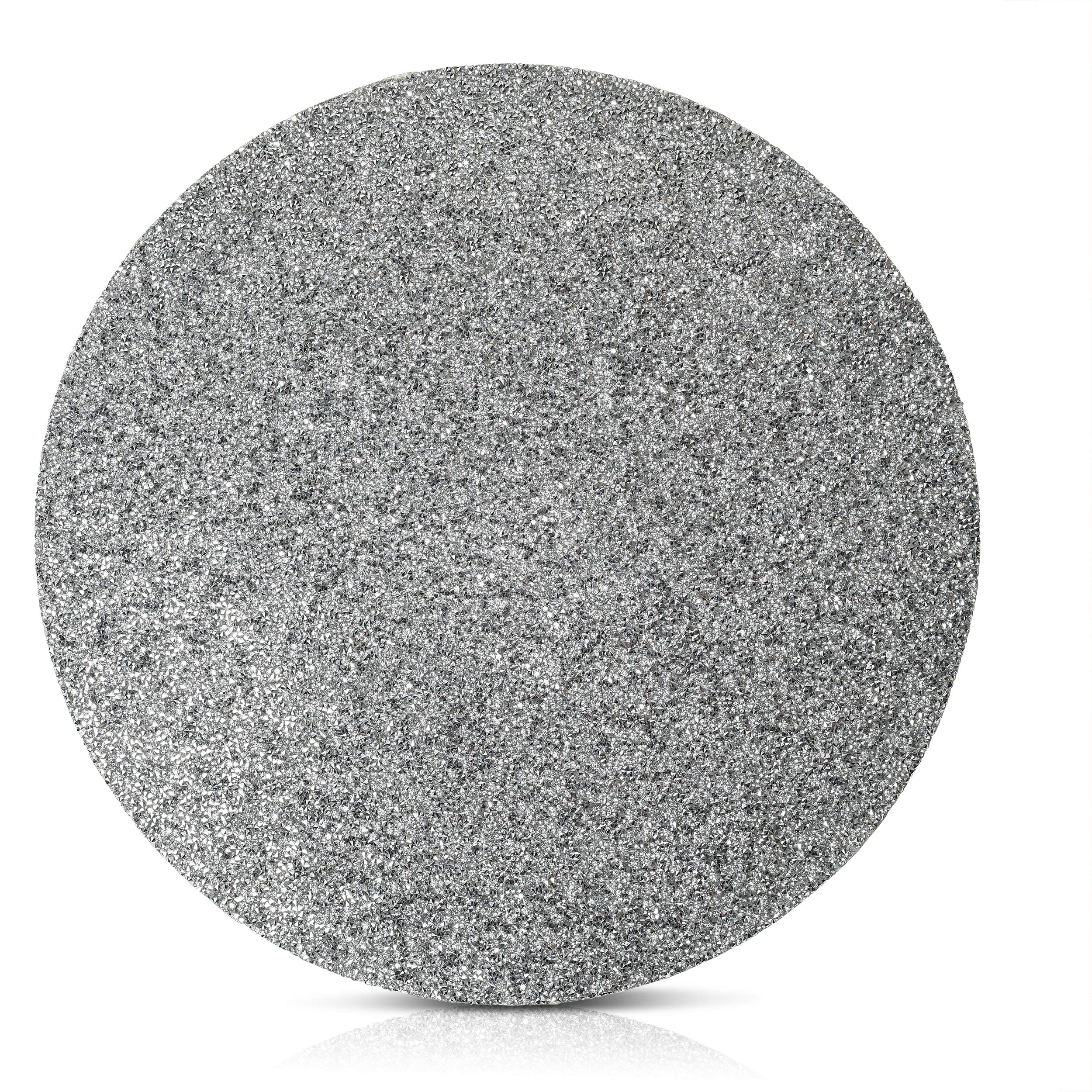 Premium Round Heat-Resistant Placemats Set of 2 - Silver Non-Slip Dining Table Mats for Kitchen & Home Decor | Perfect for Dinner Parties, Daily Meals & Holiday Gatherings