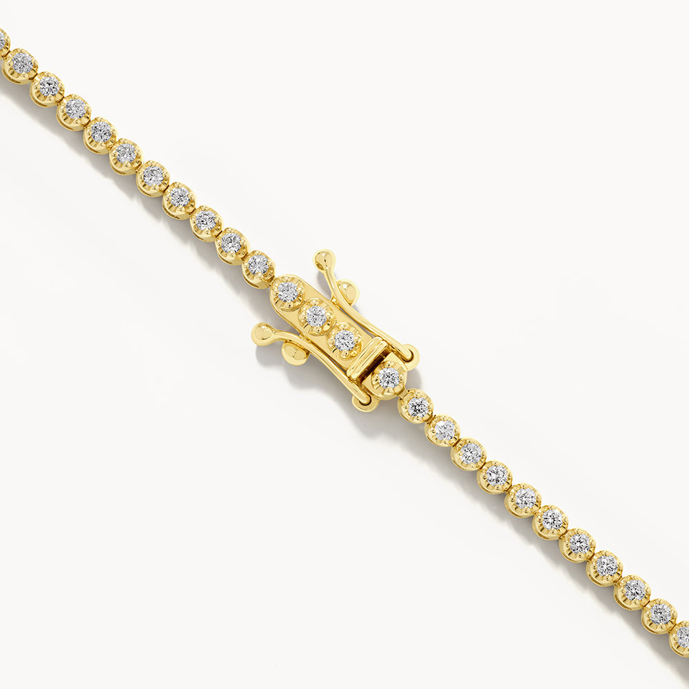 10k Gold Lab Grown Diamond Tennis Bracelet for Women - Elegant Jewelry Gift for Weddings, Anniversaries & Special Occasions