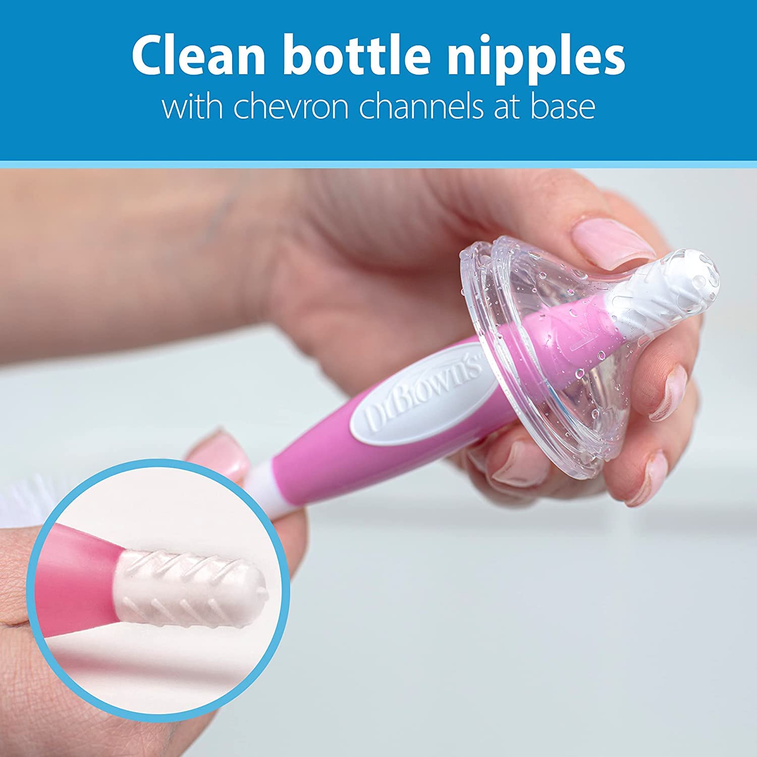 Dr. Brown’s Anti-Colic Baby Bottle Warmer & Sterilizer with 4-Pack 4oz Narrow Bottles, Level 1 Slow Flow Nipples (0m+) & Cleaning Brush Set - Pink | Fast Heating for Breastmilk & Formula | Perfect for Night Feeds, Travel & Daycare Use