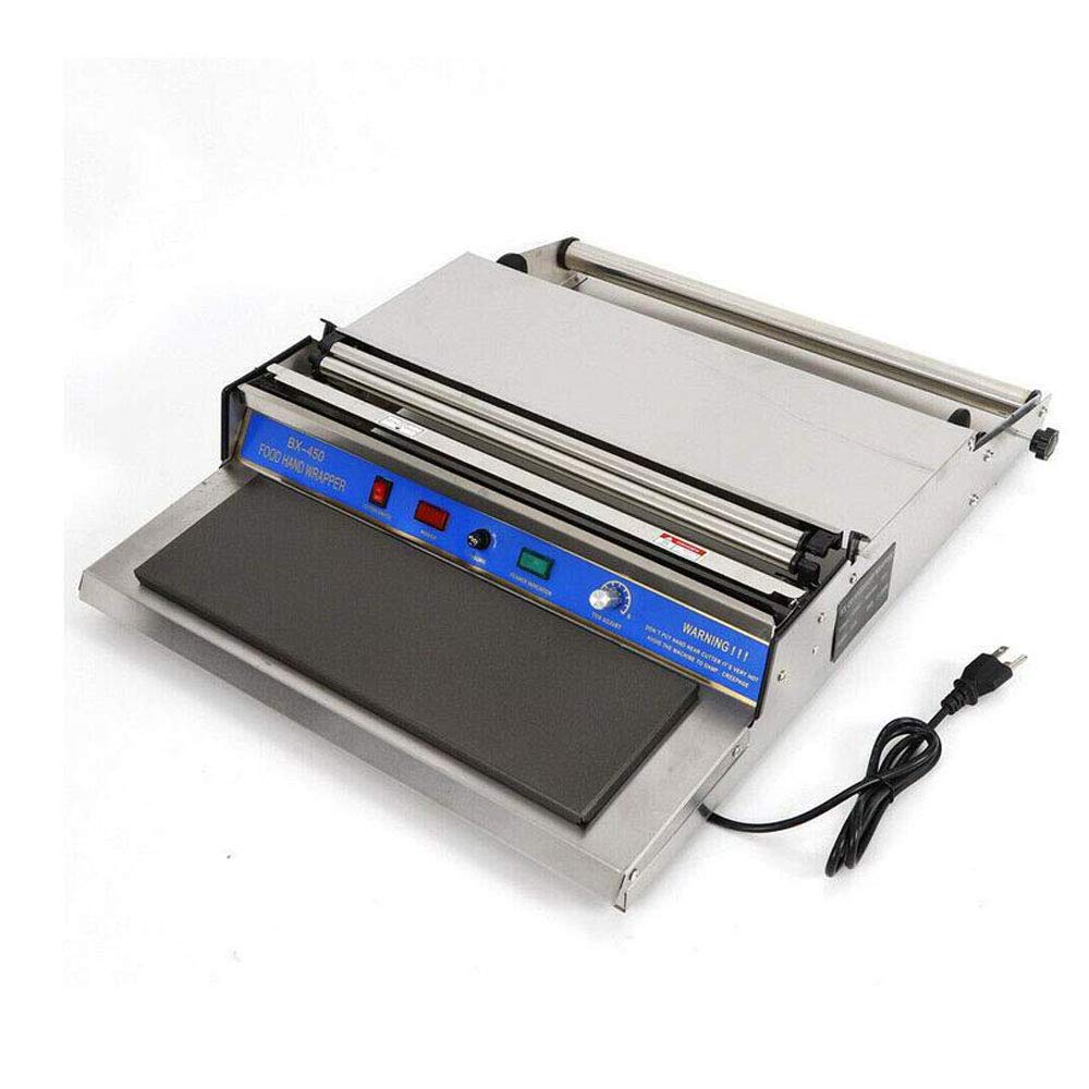 Intbuying 18 Inch 450mm Manual Stretch Film Wrapping Machine for Food Packaging - Perfect for Fresh Fruit, Vegetable Trays & Meal Prep Sealing - Ideal for Restaurants, Grocery Stores & Home Use