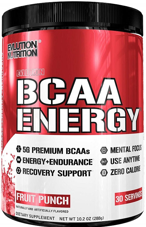 EVLution Nutrition BCAA Energy Powder - Pink Starblast Flavor, 270g | Pre-Workout Supplement for Muscle Recovery & Endurance Boost | Ideal for Gym, Running & Fitness Training