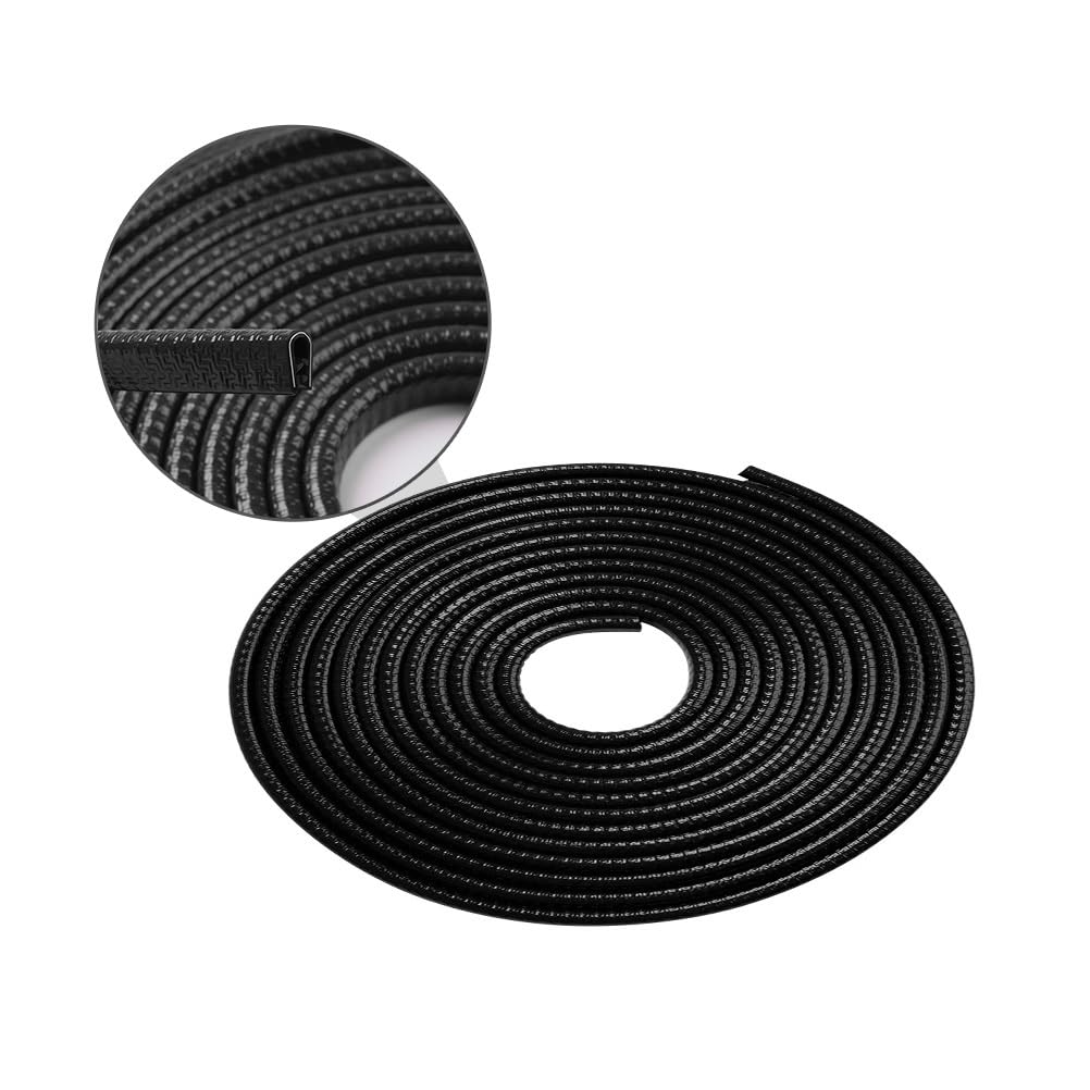 Garneck U-Shape Rubber Car Door Edge Guards - 10M Auto Vehicle Door Edge Trim Seal Strips Protector for Scratch Prevention | Perfect for Parking Lots, Garages & Tight Spaces