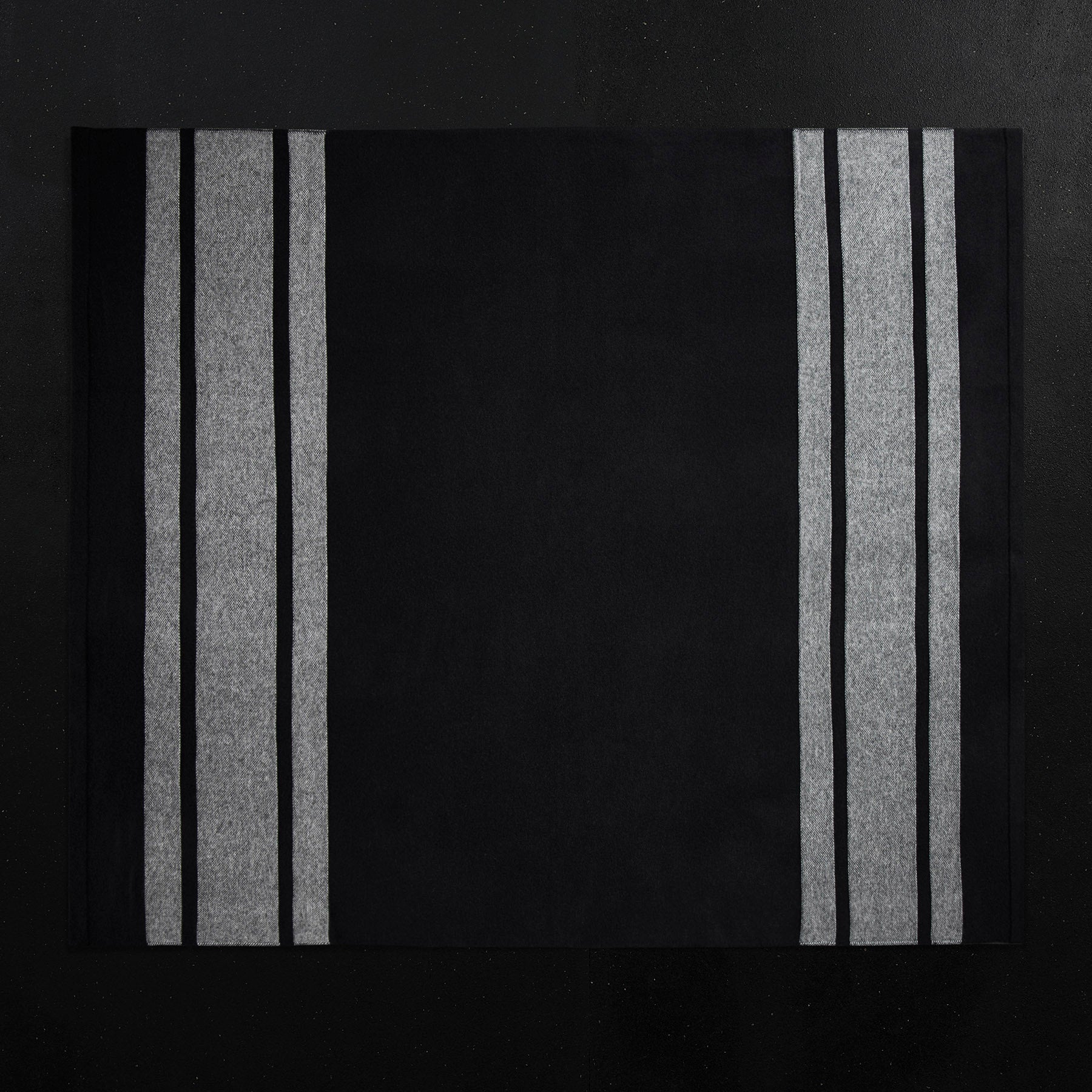 Baja Stripe Knit Blanket - Soft & Cozy Black & Heather Grey Throw Blanket for Couch, Bed, Sofa - Perfect for Home Decor, Gifts & Winter Warmth