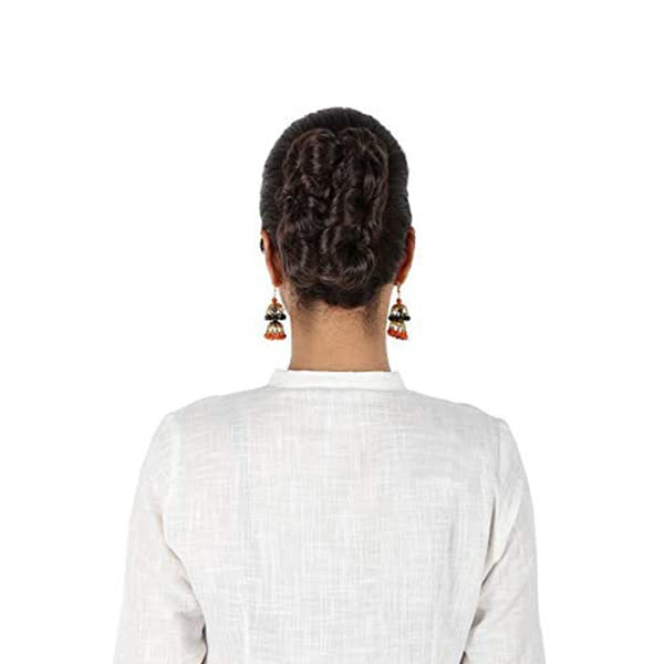 NAVMAV Claw Clip for Messy Bun - Wavy Curly Hair Clip, Chignon Ponytail Updo Hair Extensions for Women (Black, 11 Inches) - Perfect for Casual Outings, Work, and Special Occasions
