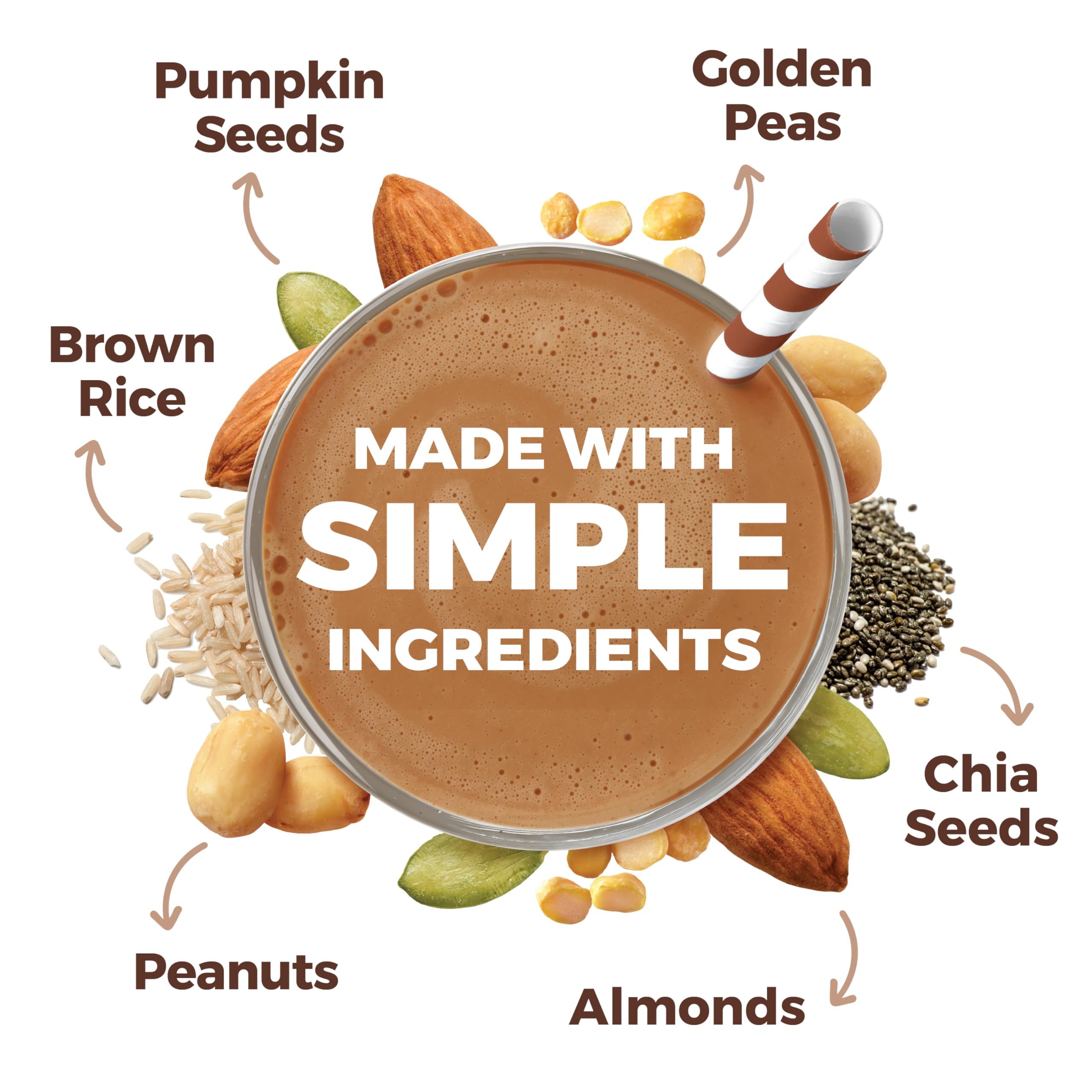 Orgain Organic Simple Vegan Protein Powder, Chocolate Flavor - 20g Plant-Based Protein Powder, Gluten Free, Dairy Free, No Artificial Sweeteners, 1.25 lb (Packaging May Vary) | Ideal for Smoothies, Baking & Post-Workout Recovery