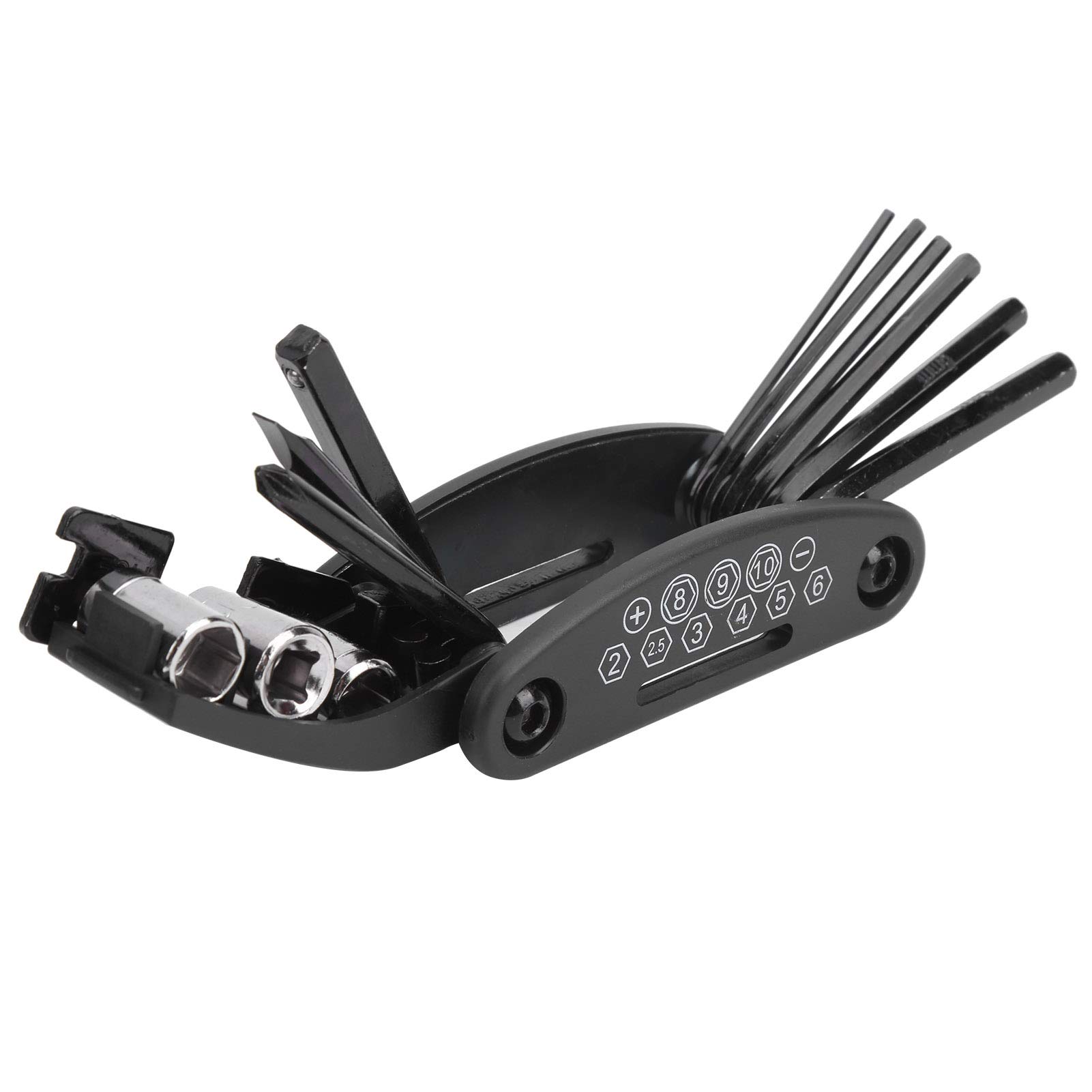 16 in 1 Bike Repair Tool Kit with Hex Key Wrench, Tire Levers & Patch Kit - Multifunctional Bicycle Maintenance Set for Road & Mountain Bikes - Perfect for On-the-Go Repairs, Commuting and Trailside Emergencies