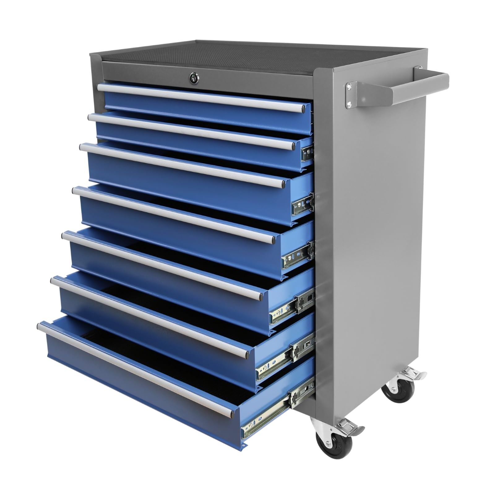 7-Drawer Rolling Tool Chest with Wheels - Heavy Duty Portable Tool Box Organizer with Large Storage Cabinet & Locking System - Perfect for Garage, Workshop, and DIY Projects (Grey)