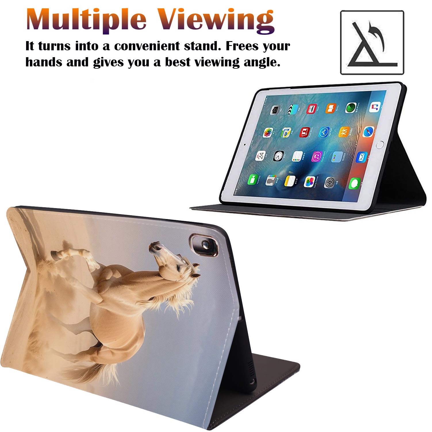 Premium Leather Case for iPad Mini 1/2/3/4/5 (7.9 Inch) - Auto Wake/Sleep Smart Cover with Adjustable Stand | Protective Slim Fit Cover for iPad Mini 5th/4th Generation | Perfect for Work, Travel & Home Use