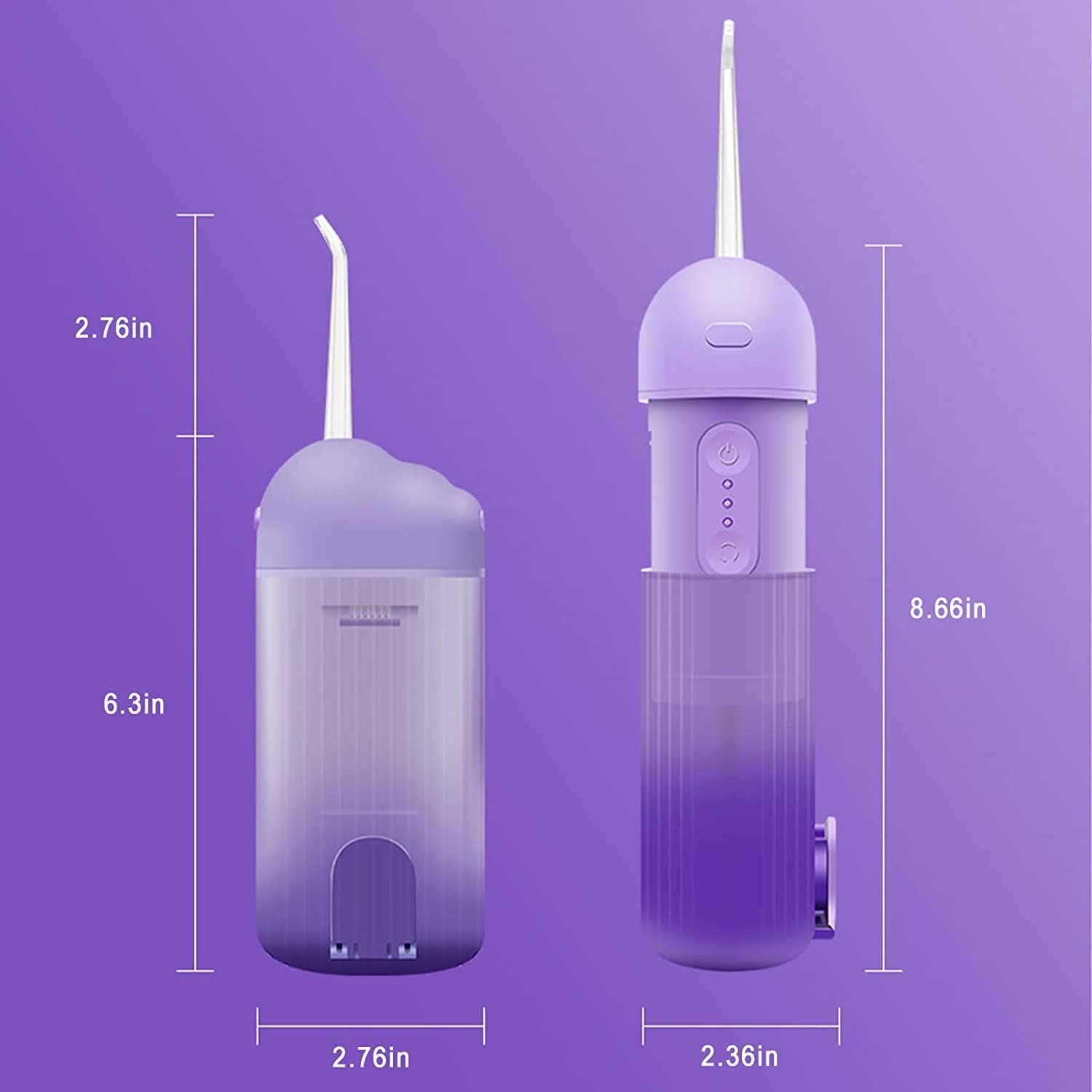 Upgrade Cordless Water Flosser - Rechargeable Portable Teeth Cleaner for Braces & Oral Care, 240ML Detachable Water Tank | Home Use & Travel Dental Hygiene Essential