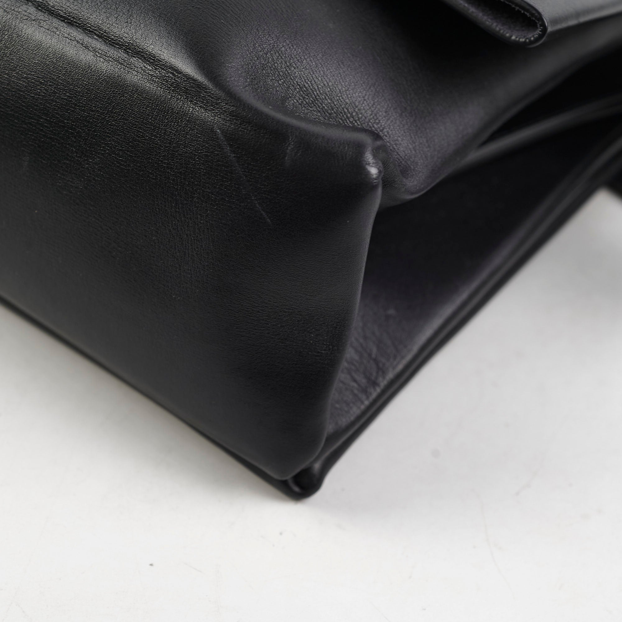 Celine Blade Leather Shoulder Bag for Women - Genuine Leather Crossbody Purse with Adjustable Strap, Black - Perfect for Work, Travel & Evening Events