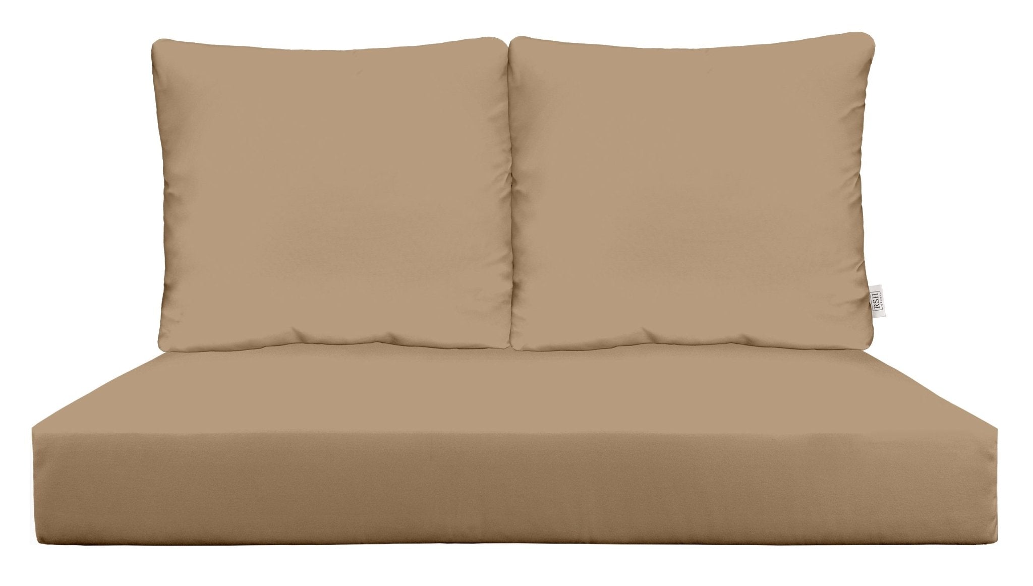 Sunbrella Canvas Deep Seating Loveseat Cushion Set - Water-Resistant & UV-Protected Outdoor Pillow Covers for Patio Furniture - Perfect for Backyard, Poolside & Garden Relaxation
