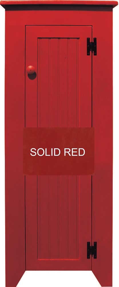 Sawdust City Solid Red Chimney Cupboard - Rustic Wood Storage Cabinet for Kitchen, Bathroom, or Living Room Organization
