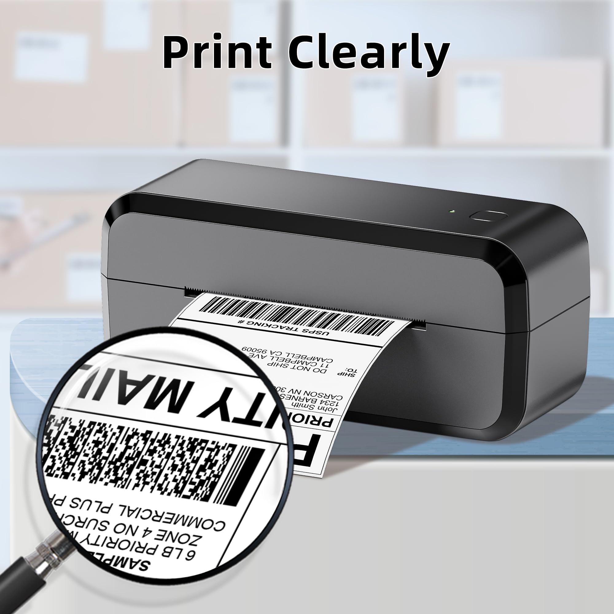 4x6 Direct Thermal Shipping Labels Roll - 500 Pack, Commercial Grade Strong Adhesive Stickers, Compatible with Rollo/Nelko/Munbyn/Jadens Printers - Perfect for Ecommerce, Warehouse & Logistics Labeling