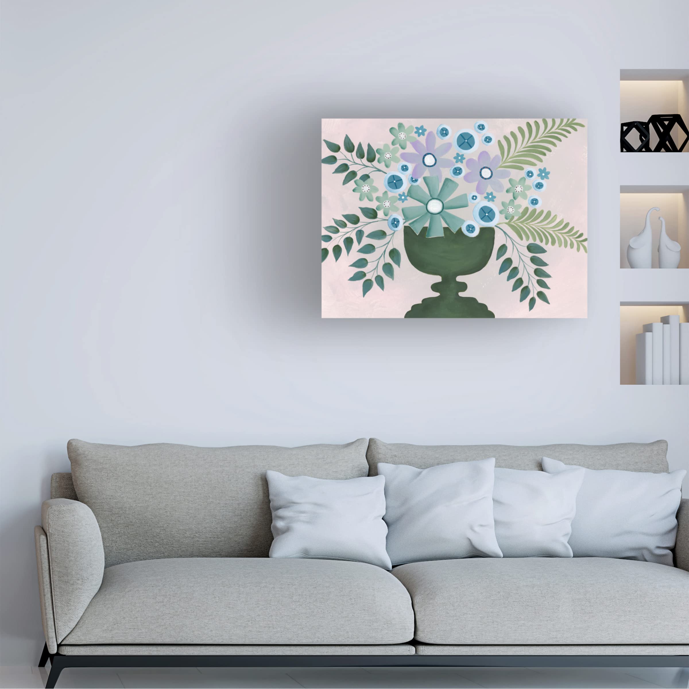 Trademark Fine Art 'Lavender Floral II' Canvas Wall Art by Regina Moore - Elegant Floral Painting for Living Room, Bedroom & Office Decor