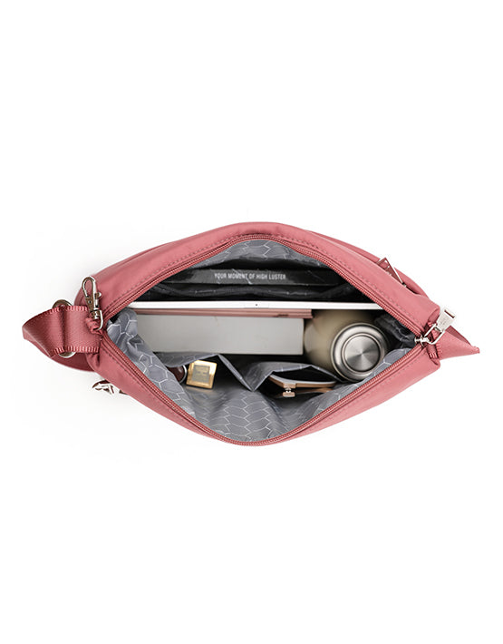 TOSCA TCA 956 Anti-Theft Shoulder Bag for Women - Secure Crossbody Purse with RFID Blocking, Lightweight Travel Bag in Coral Pink | Perfect for Commuting, Shopping & Vacation