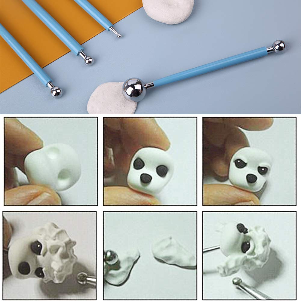 9 PCS Dotting Tools Ball Styluses Set with Storage Box - Professional Dotting Pens for Rock Painting, Pottery, Clay Modeling, Embossing & Nail Art - Perfect for DIY Crafts, Ceramic Decorations & Nail Design