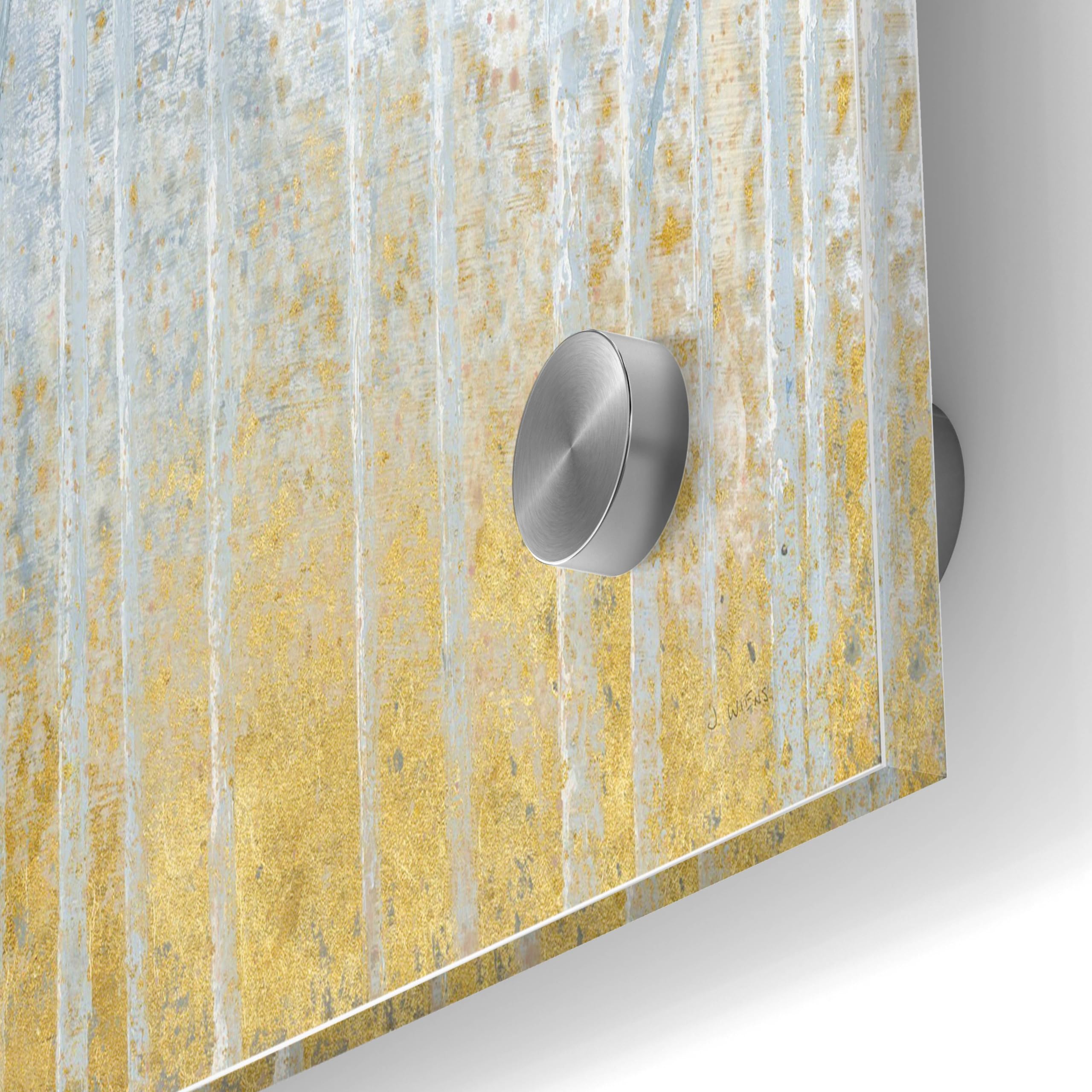 Epic Art 'Silver Water GOLD' by James Wiens - Premium Acrylic Glass Wall Art Painting 24x36 Inches - Perfect for Living Room, Bedroom & Office Decor