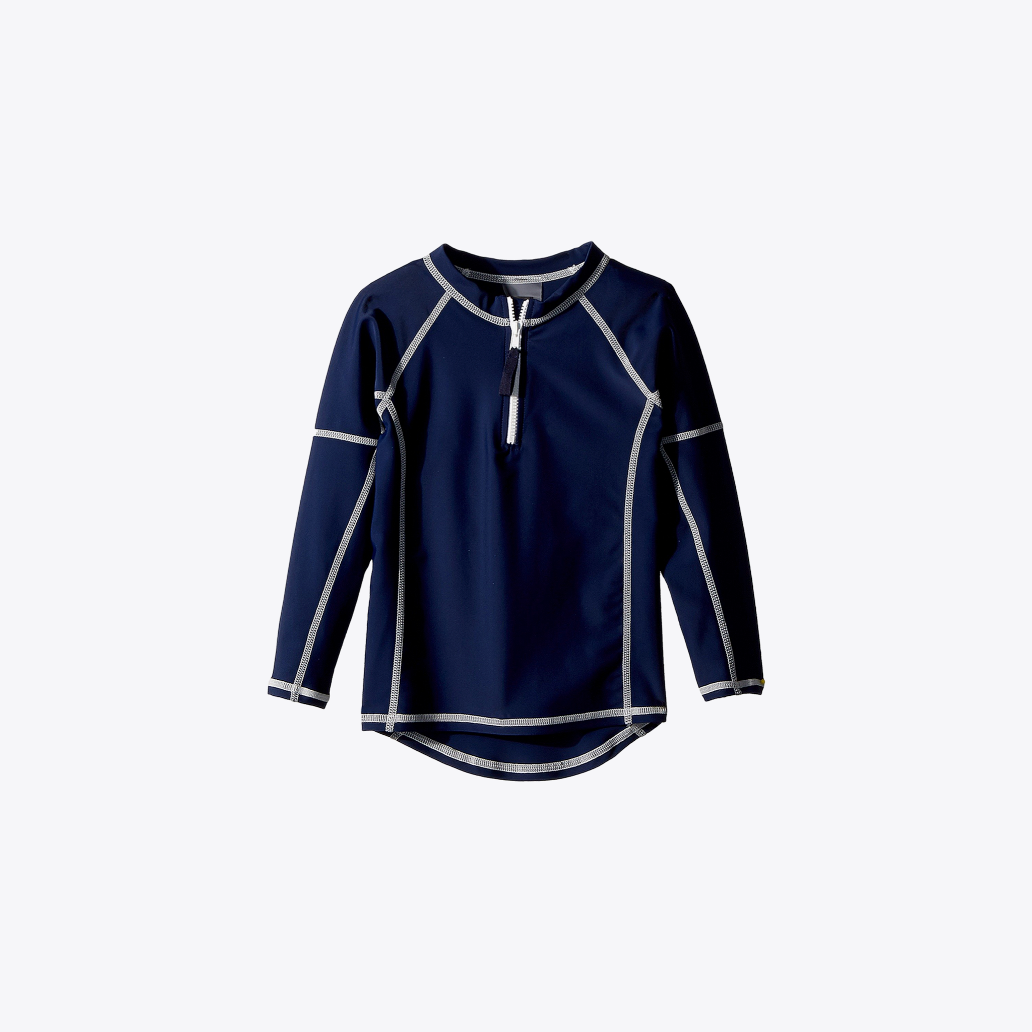 Men's UPF 50+ Rashguard Shirt - Cape Navy Blue Long Sleeve Swim Top for Surfing, Swimming & Sun Protection | Quick Dry UV Protection Shirt for Beach, Pool & Water Sports