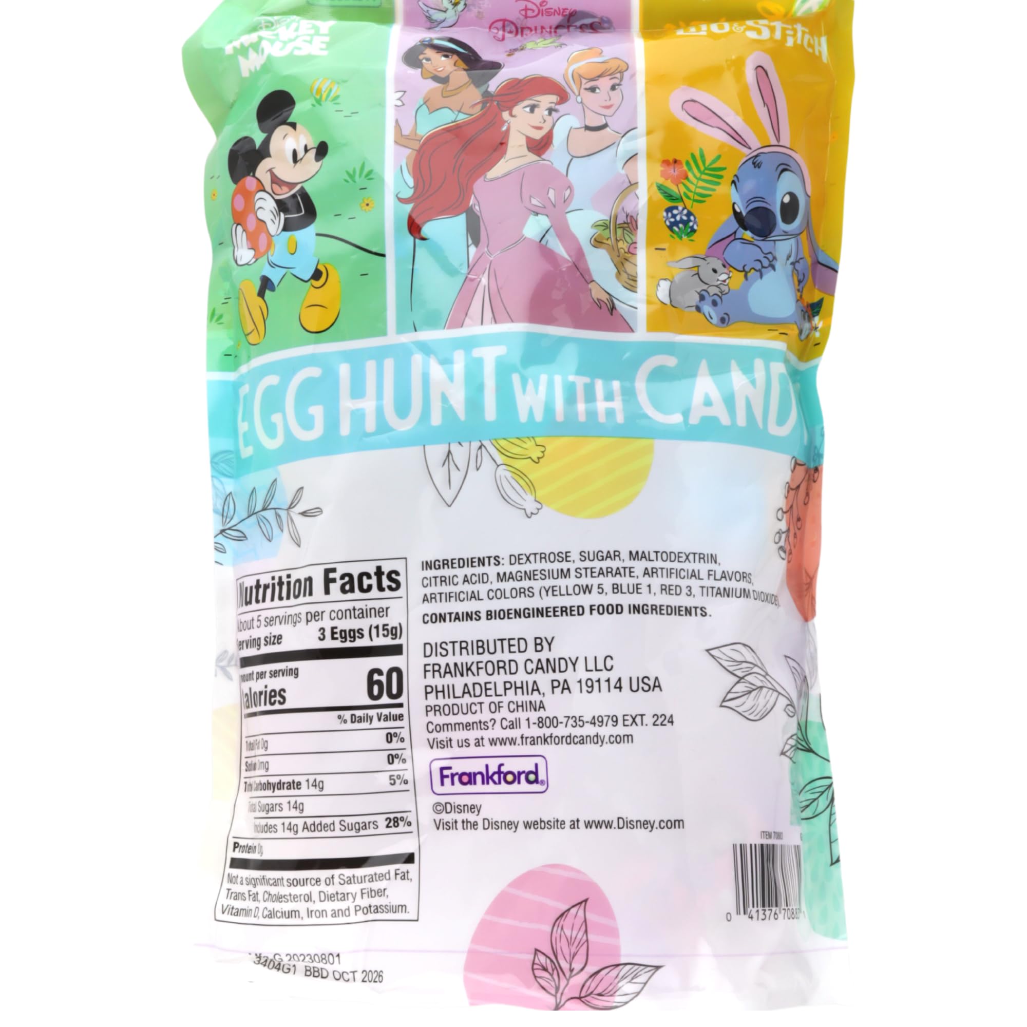 Disney Easter Eggs with Candy - 16 Pack for Kids Party Favors