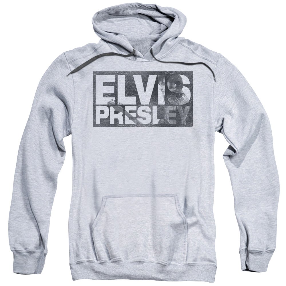 Elvis Presley Block Letters Hoodie Sweatshirt for Men & Women - Vintage Rock Music Fan Gift - Perfect for Concerts & Casual Wear