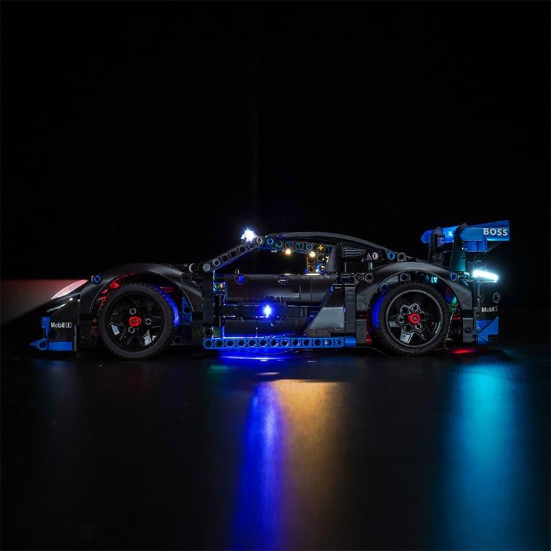 LEGO Technic Porsche GT4 e Performance Race Car 42176 Light Kit - DIY Building Blocks Lighting Set for Model Cars - Perfect for Display, Gifts & Nighttime Showcase