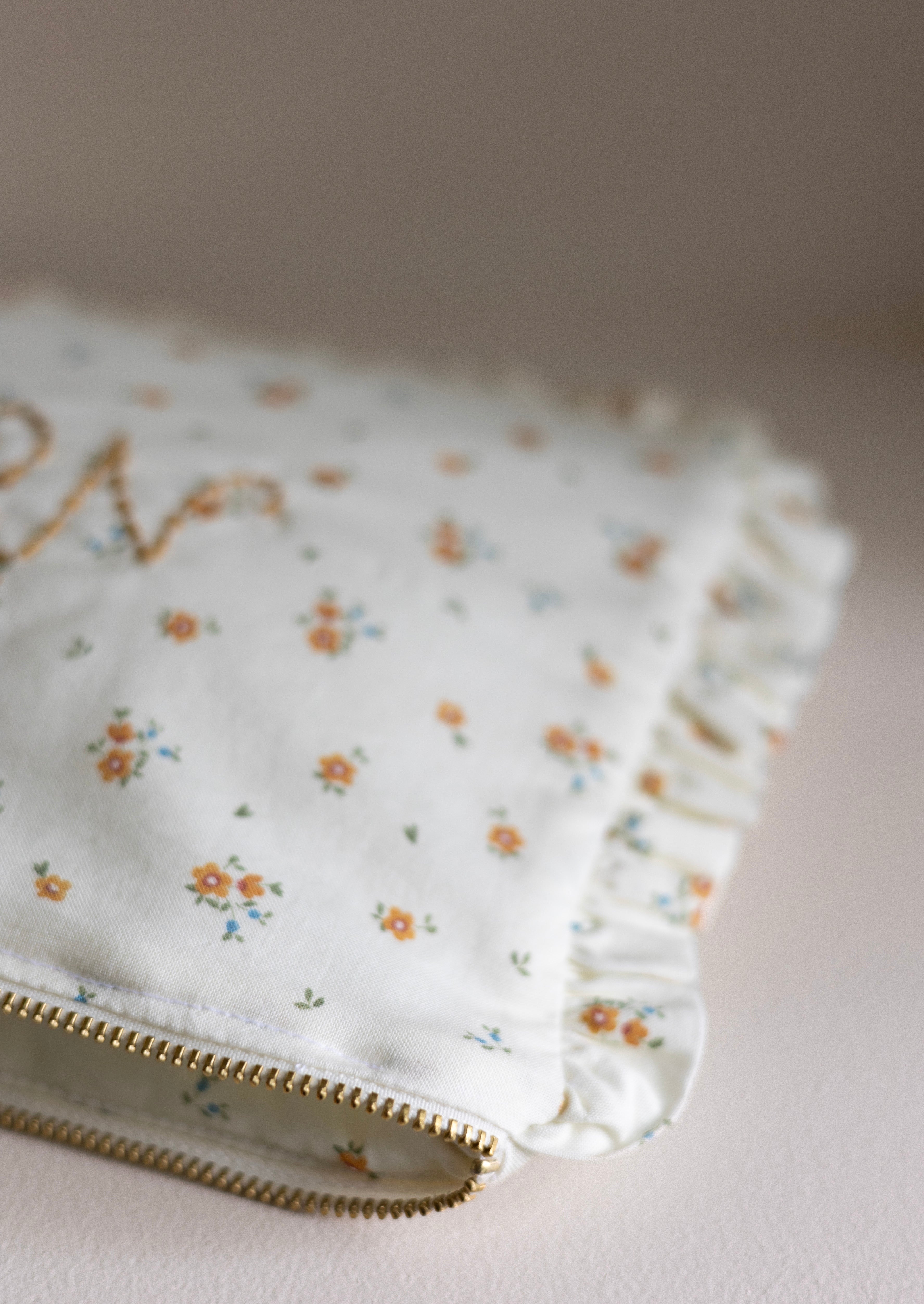 Daria Froufrou Zippered Pouch - Stylish Cosmetic Bag for Makeup, Travel & Daily Essentials | Perfect for Women's Toiletries, Jewelry & Organizing Small Items