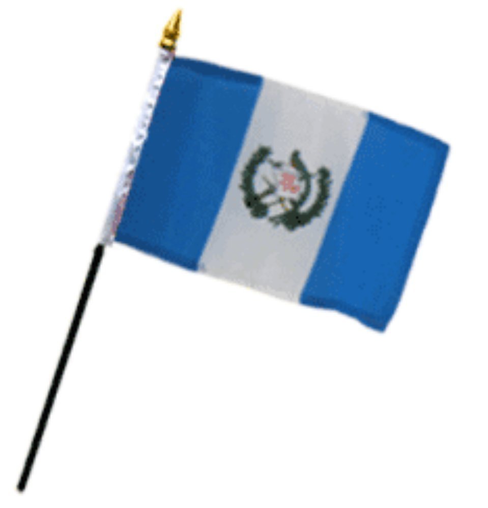 Guatemala 4x6 Inch Mini Desk Stick Flag - Small Handheld Flag Without Base - Perfect for School Projects, International Events & Patriotic Decorations