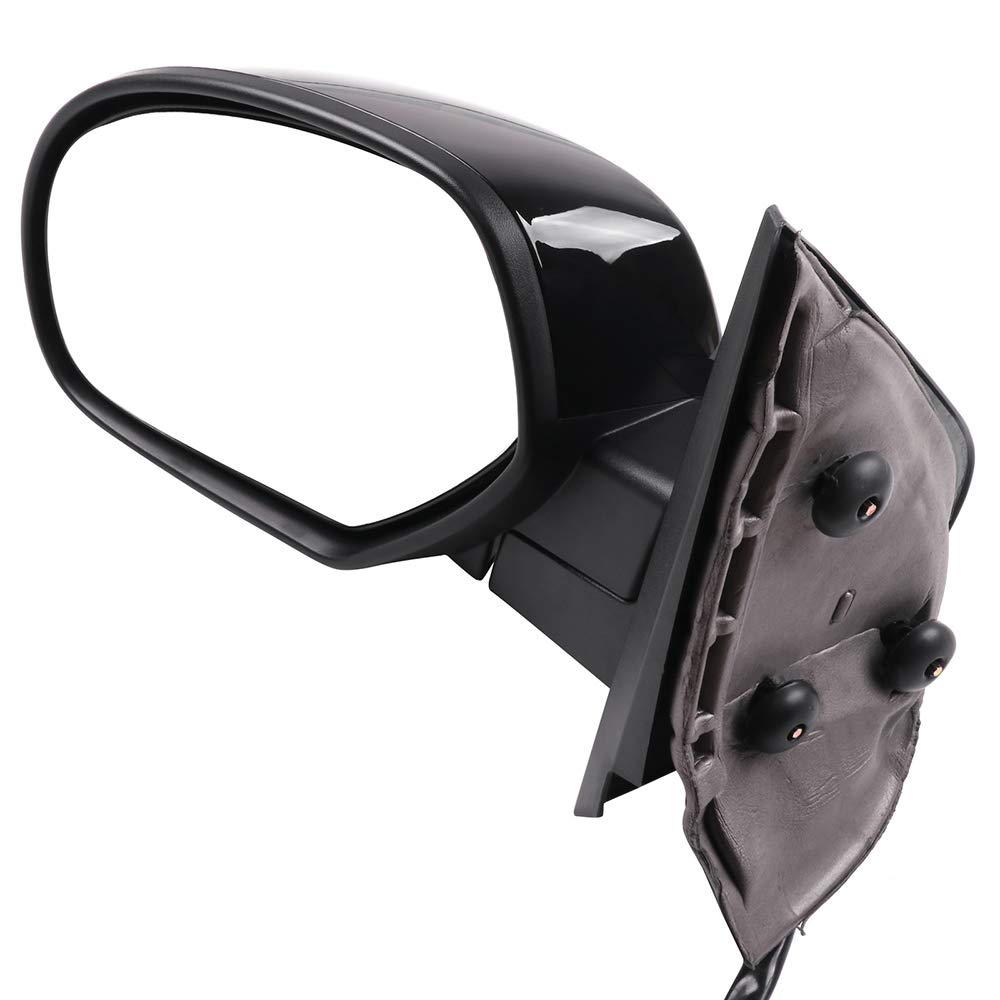 OCPTY Black Left & Right Side Mirrors for 2007-2013 Chevy Silverado 1500 - Smooth Glass, Turn Signal, Heated, Manual Fold, Memory Function | Replacement for Damaged Mirrors, Perfect for Off-Roading & Daily Driving