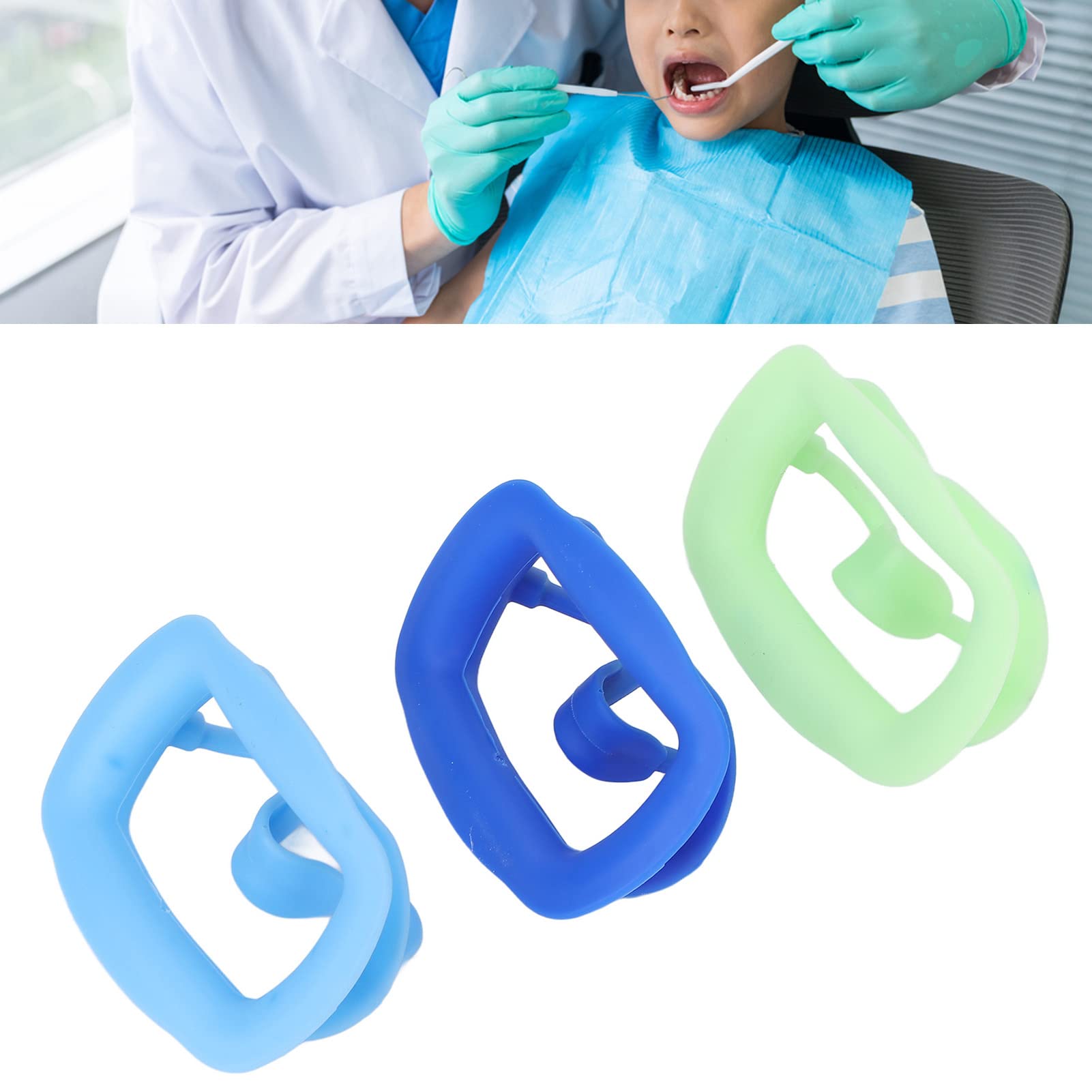 3PCS Silicone Cheek Retractors - Dental Mouth Opener for Dentistry, Teeth Whitening & Oral Exams - Comfortable Cheek Retractors for Adults & Kids - Perfect for Dental Clinics, Home Teeth Care & Open Mouth Games