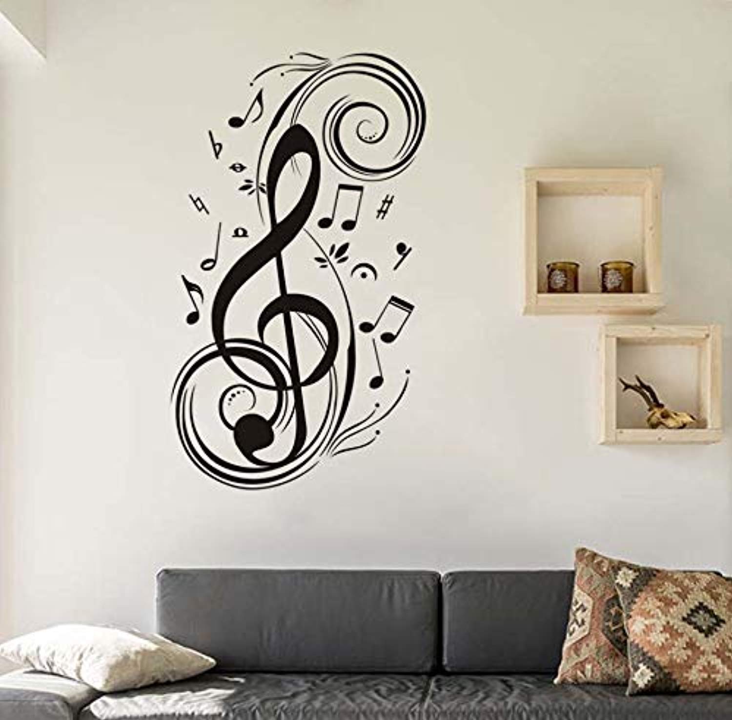 DIY Musical Note Wall Decals - Waterproof Removable Vinyl Stickers for Kids Room & Home Decor (IR8537) - Perfect for Nursery, Playroom & Bedroom Wall Art