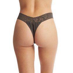 Organic Cotton High Rise Thong Lace Panties for Women - Comfortable & Breathable Underwear for Everyday Wear, Date Night & Special Occasions