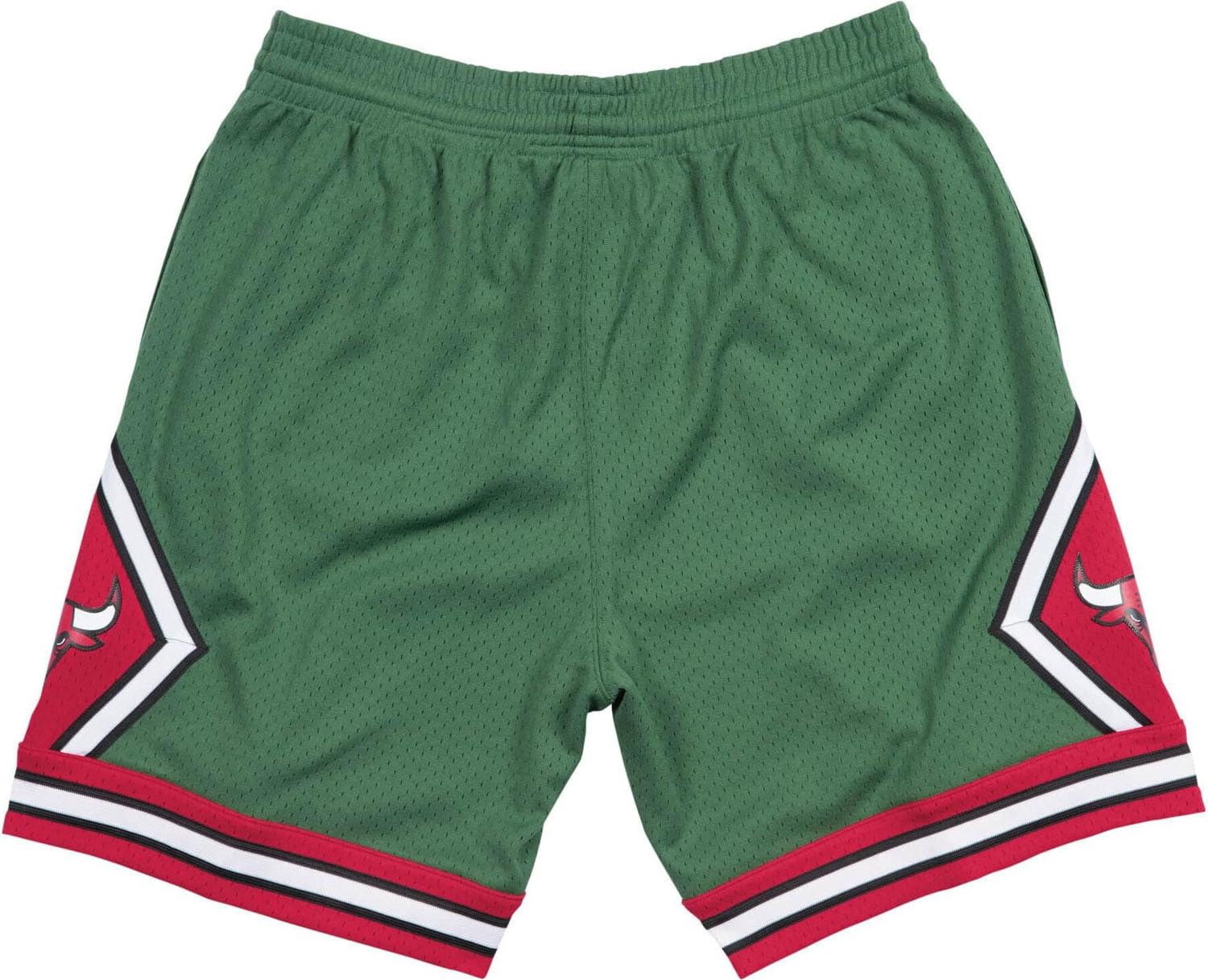 Mitchell & Ness Chicago Bulls NBA Swingman Shorts for Men - Green Week Edition 08-09 | Retro Basketball Shorts for Game Day, Streetwear & Fan Collection