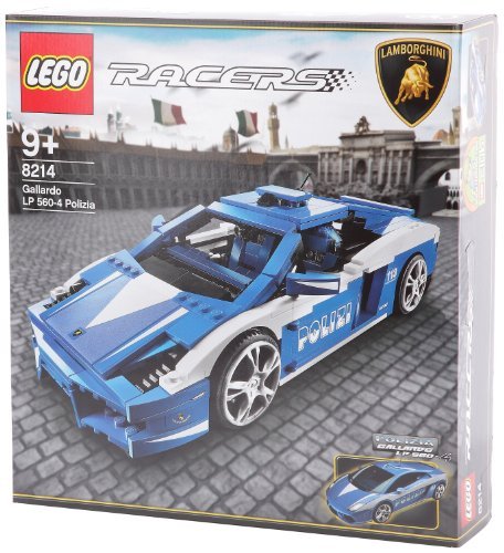 LEGO Racers 8214 Lamborghini Gallardo LP 560-4 Police Car Building Kit - Collectible Model Toy for Kids & Adults - Perfect for Creative Play, Display & Gift Giving