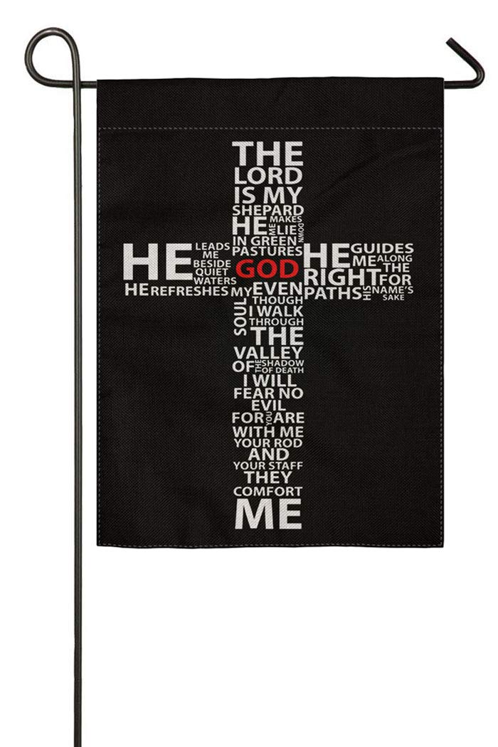 Christian Cross Garden Flag - Religious Outdoor Decor with God & Jesus Christ - 12.5x18 Inch Faith-Based Yard Decoration for Easter, Christmas & Year-Round Spiritual Display - Perfect for Church, Home & Garden Decor