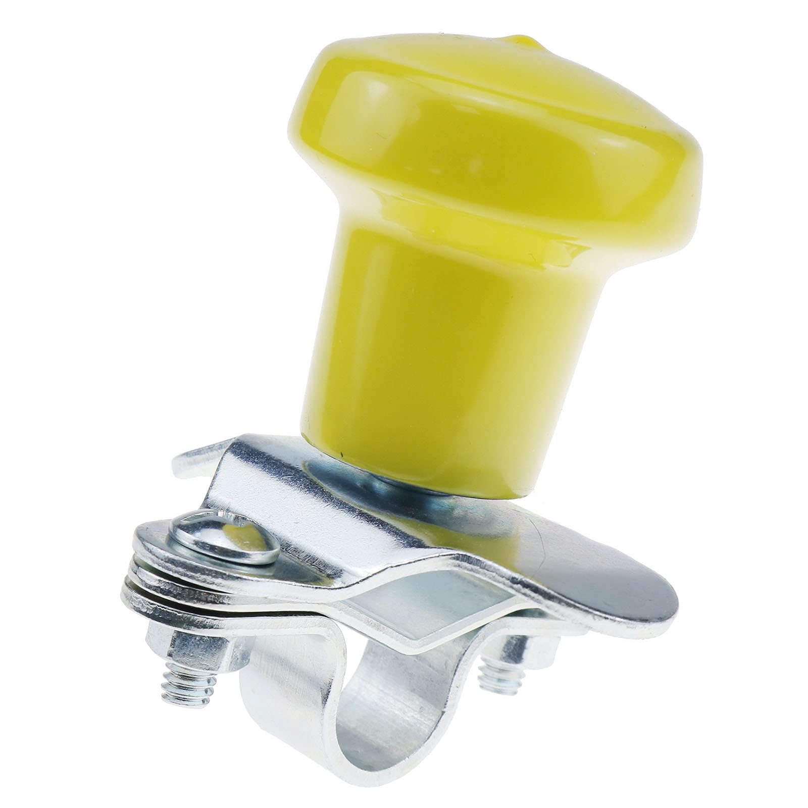 DVPARTS Yellow Vinyl Steering Wheel Spinner Knob with Ball Bearing - Universal Fit for John Deere, Ford, IH, Massey Ferguson, Cub Cadet & Moline Tractors - Perfect for Farm & Lawn Equipment Steering Control