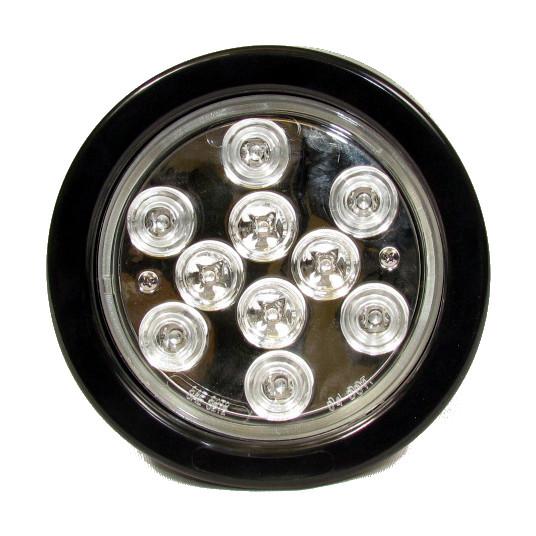 Fortpro 4 Round LED Tail/Turn Signal Lights - 10 Super Bright LEDs for Trucks, Trailers & Motorcycles - Waterproof & Durable for All Weather Conditions