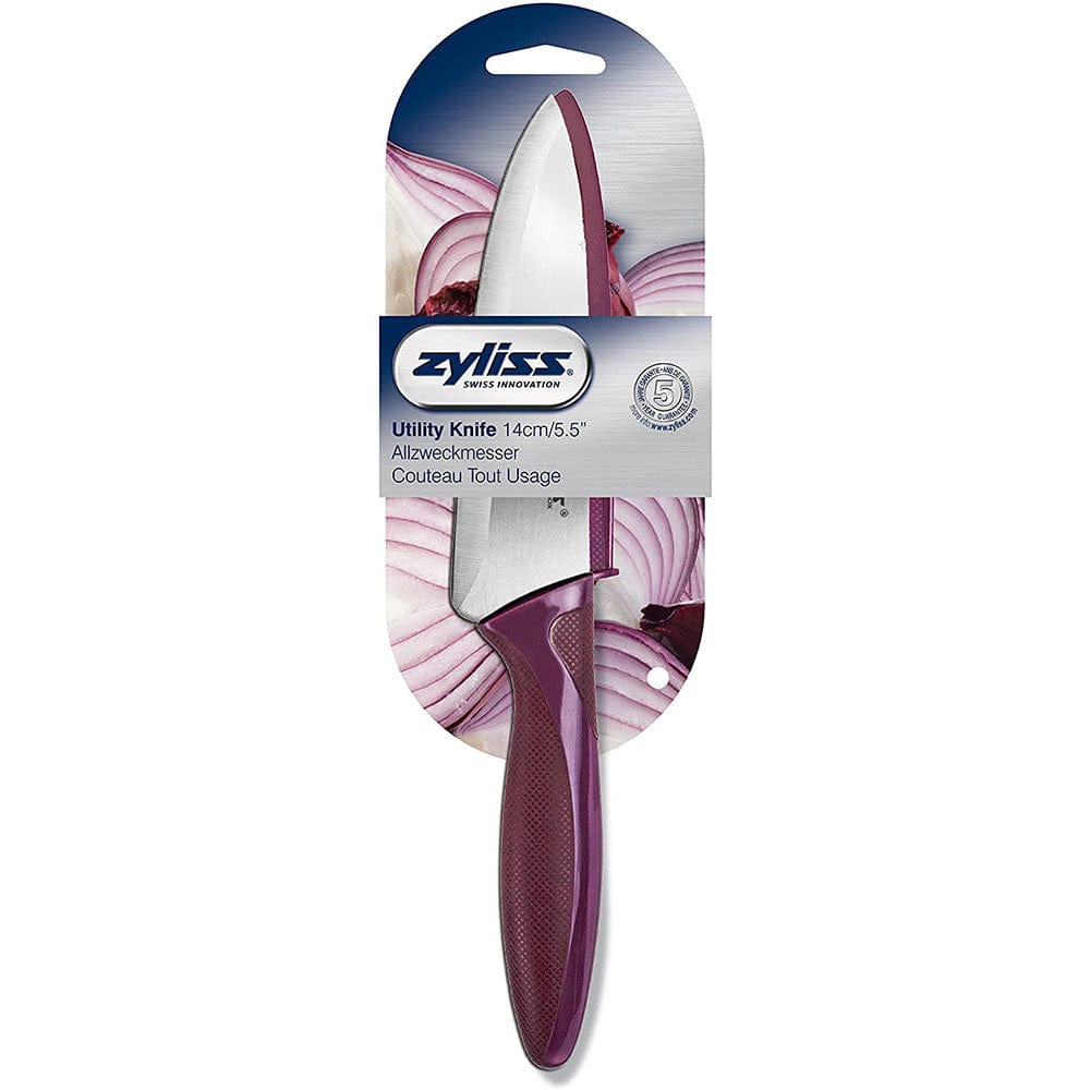 Zyliss 5 Inch Utility Paring Knife with Protective Sheath - Sharp Kitchen Knife for Peeling, Slicing & Precision Cutting - Perfect for Fruits, Vegetables & Small Food Prep