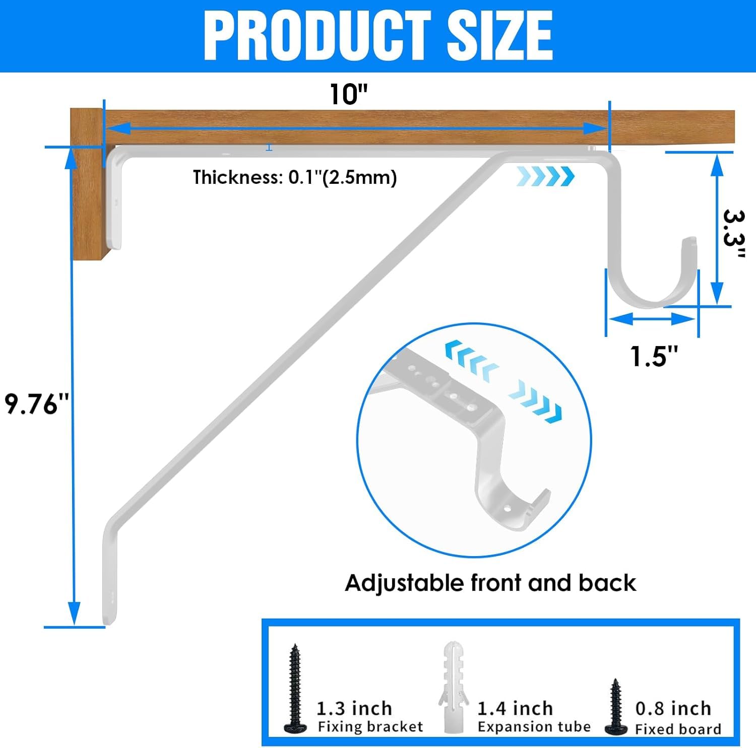 Heavy Duty Adjustable Shelf Brackets 10