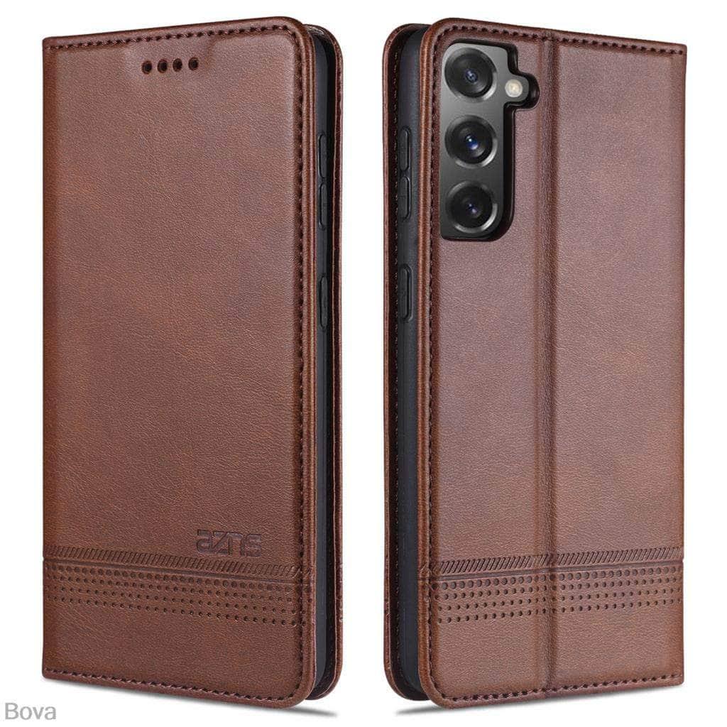 Premium Magnetic Heat Adsorption S22 Plus Leather Phone Case - Slim Protective Cover with Secure Grip for Samsung Galaxy S22 Plus - Perfect for Work, Travel & Everyday Use