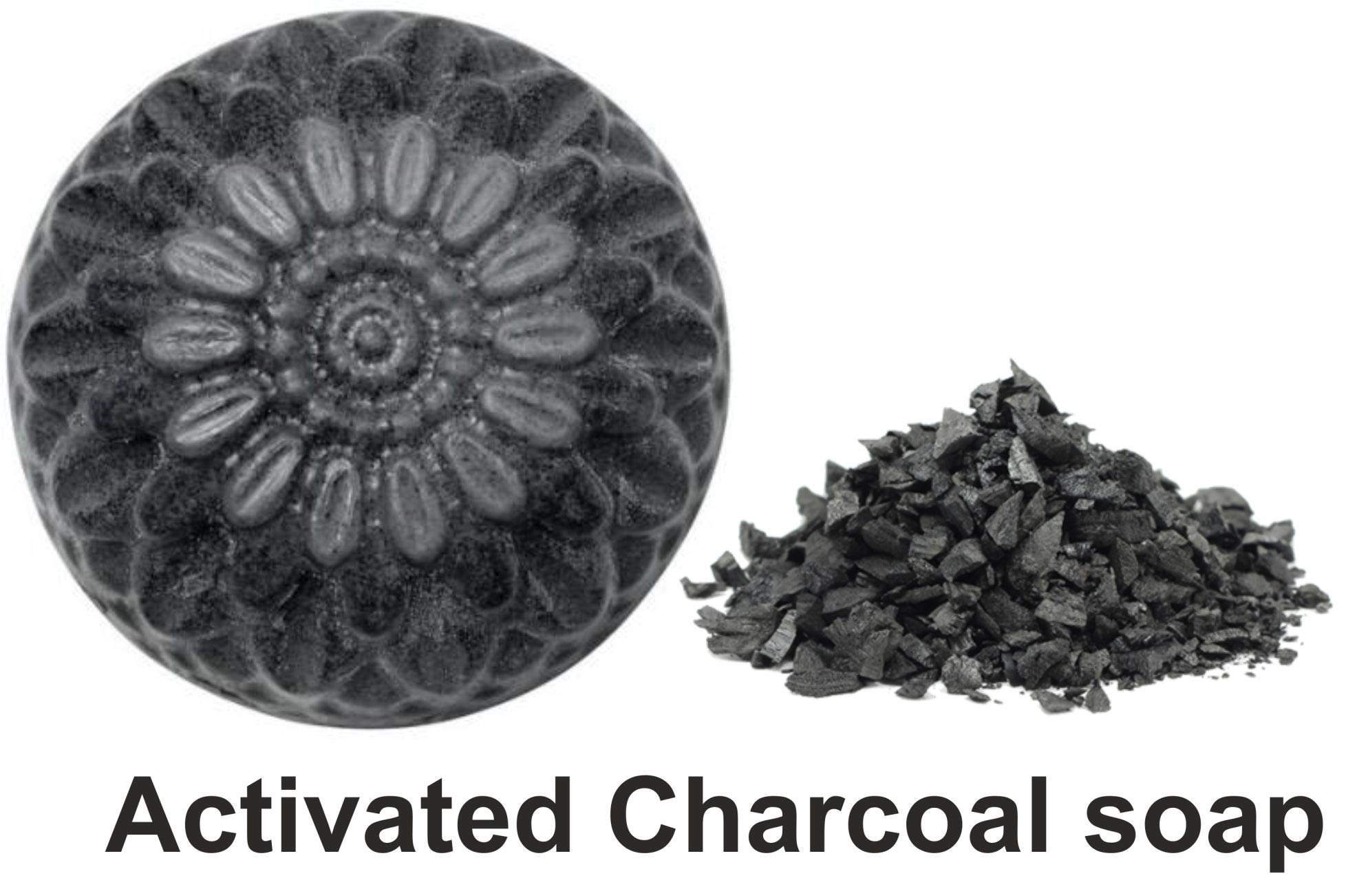 Mahalaxmi Creation Activated Charcoal Soap for Women - Skin Whitening & Antibacterial Face & Body Cleanser (100g) | Detoxifying & Deep Pore Cleansing for Acne-Prone & Oily Skin | Daily Skincare Routine