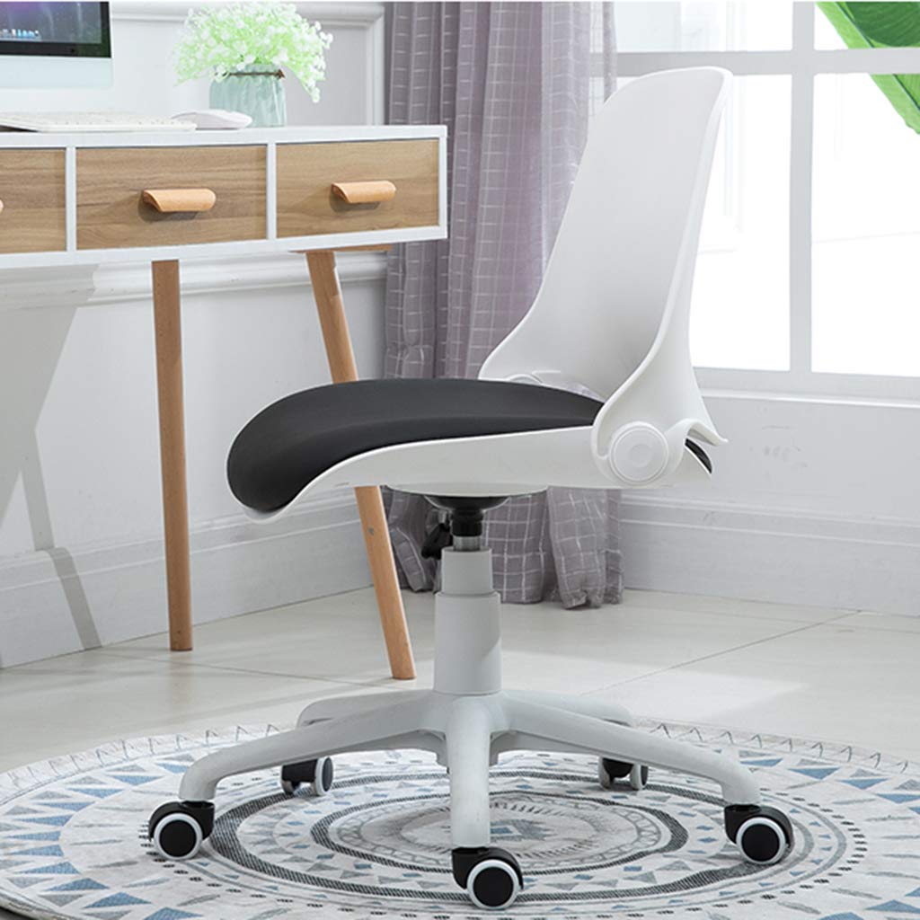 Ergonomic Folding Office Chair with Swivel & Rollers - Comfortable, Easy to Install, Heavy Duty for Home & Workspace - Perfect for Small Spaces, Guest Seating & Temporary Workstations