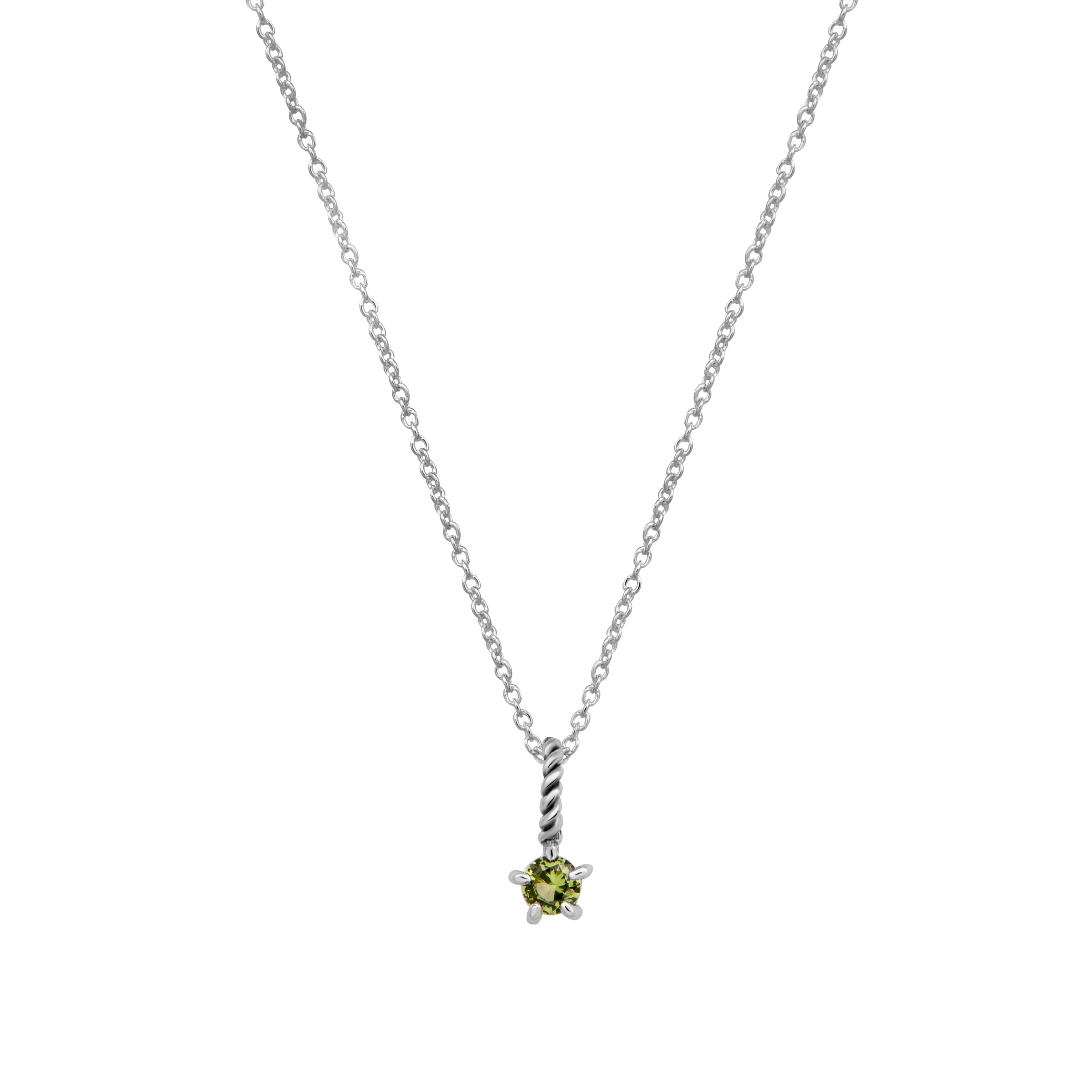 Peridot Birthstone Necklace - August Birthstone Jewelry for Women, Sterling Silver Pendant with 925 Stamp, Perfect Gift for Birthday, Anniversary & Special Occasions