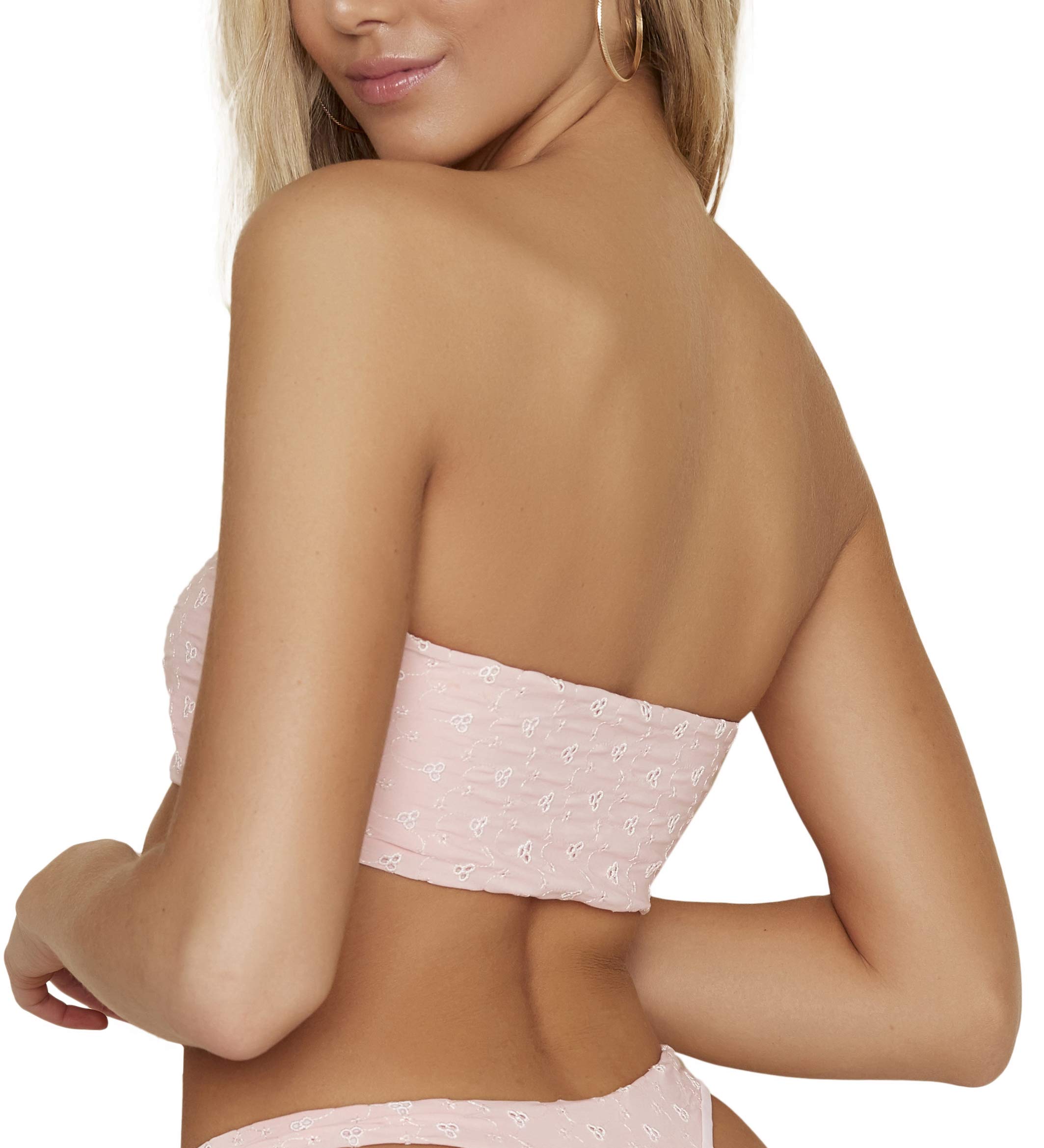 ToBeInStyle Women's Seamless Tube Bandeau Bikini Top - Sexy Push Up Swimwear for Beach, Pool & Summer Vacation