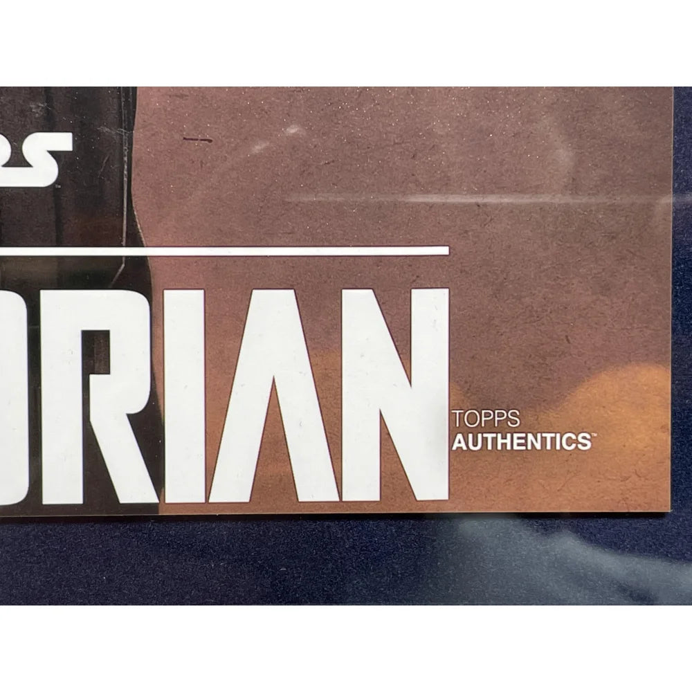 Pedro Pascal Autographed The Mandalorian 8x10 Photo - Framed Collectible with Topps COA - Perfect for Star Wars Fans & Memorabilia Collectors