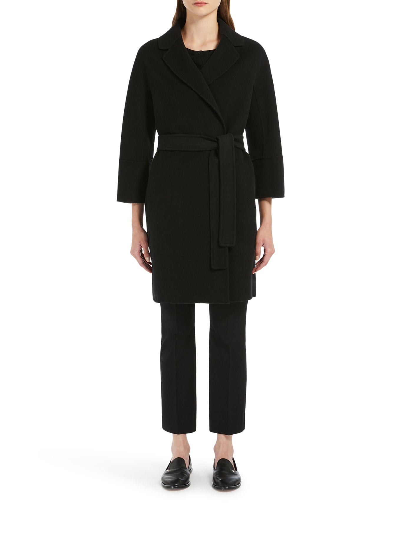 Smaxmara Arona Coat for Women - Black Winter Trench Coat, Waterproof & Windproof, Size 2529016071600 - Perfect for Office, Travel, and Formal Occasions