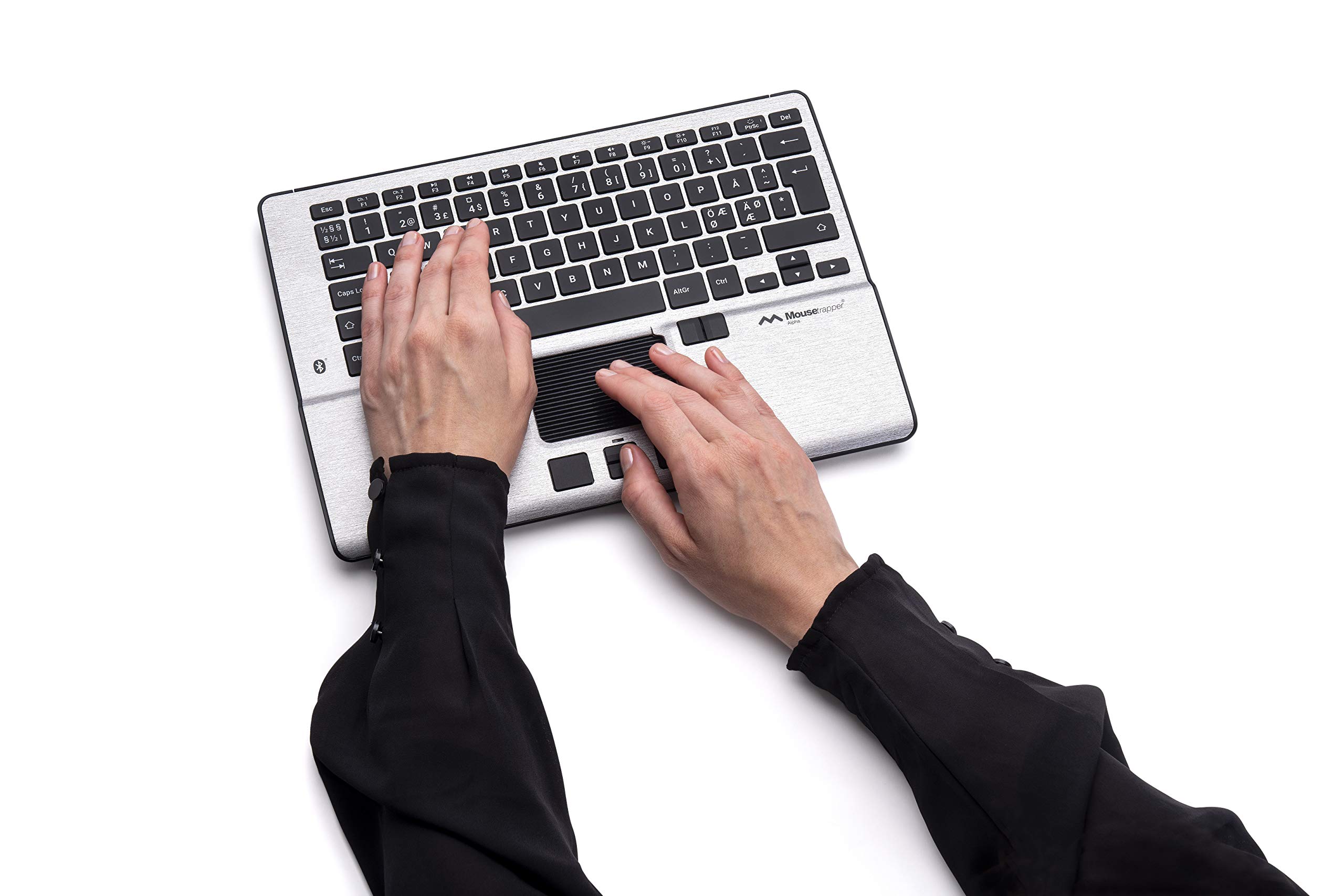 Alpha Ergonomic Wireless Mouse with Full-Sized Keyboard - Comfortable Computer Accessories for Office Work & Gaming | Perfect for Long Hours Typing & PC Use